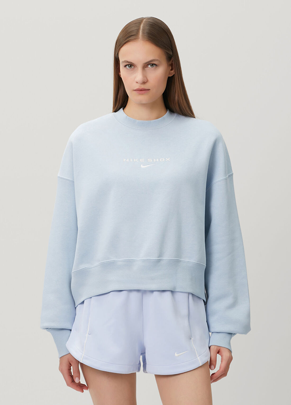 Nike Sportswear Phoenix Fleece Shox Mavi Sweatshirt görsel 3