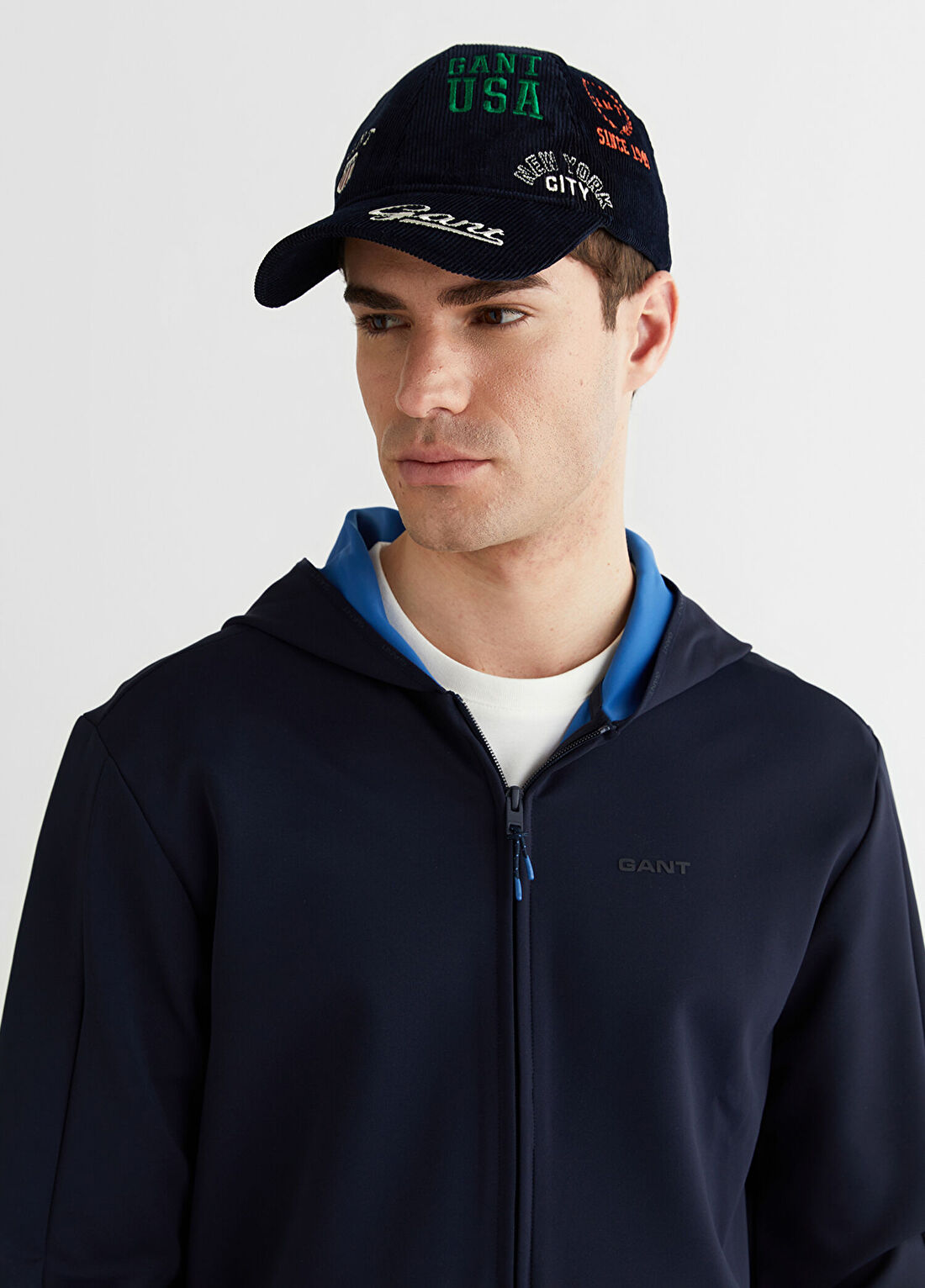 Gant Lacivert Fermuarlı Regular Fit Erkek Ceket görsel 4