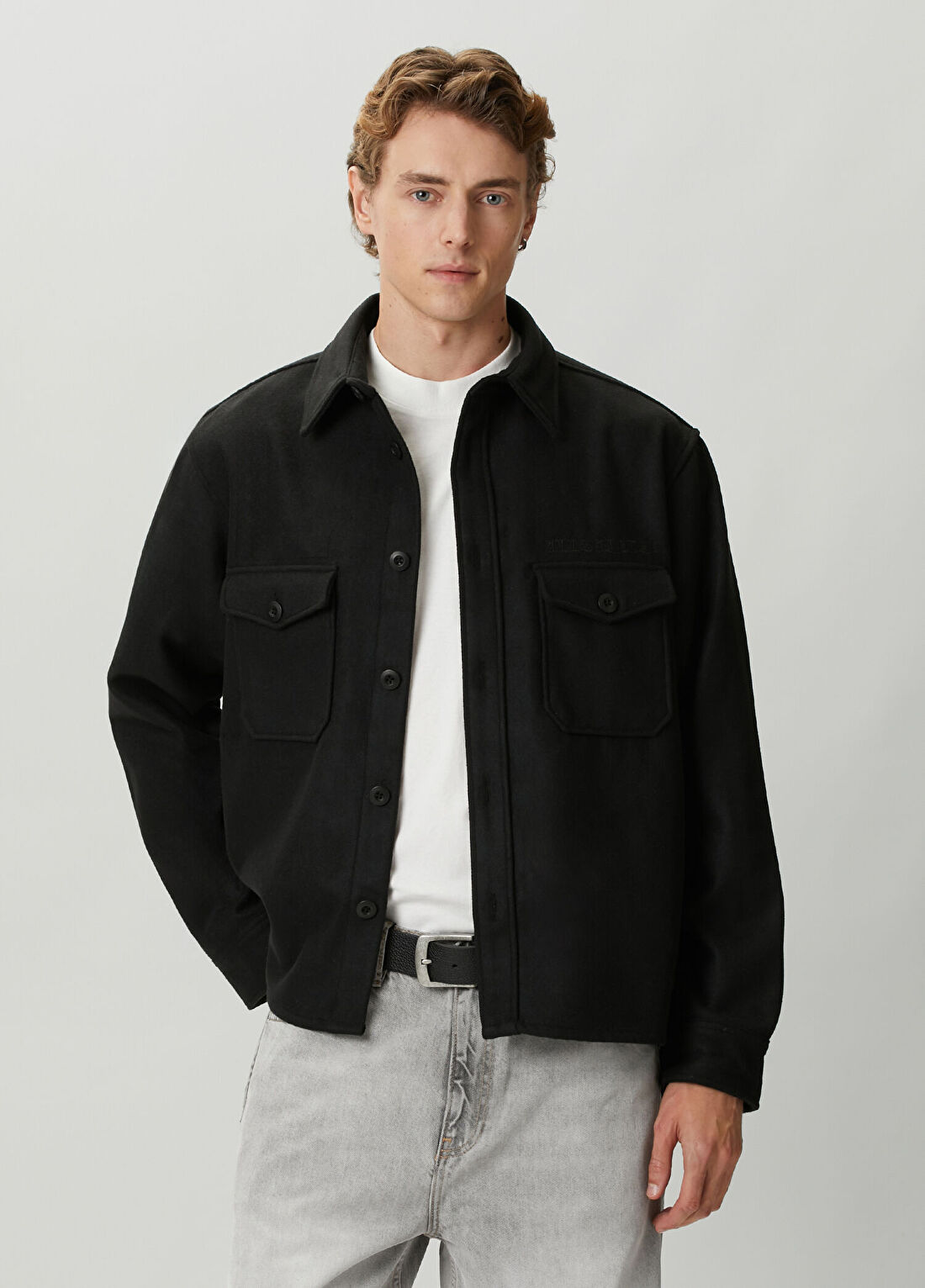 AllSaints Palermo Siyah Dış Gömlek