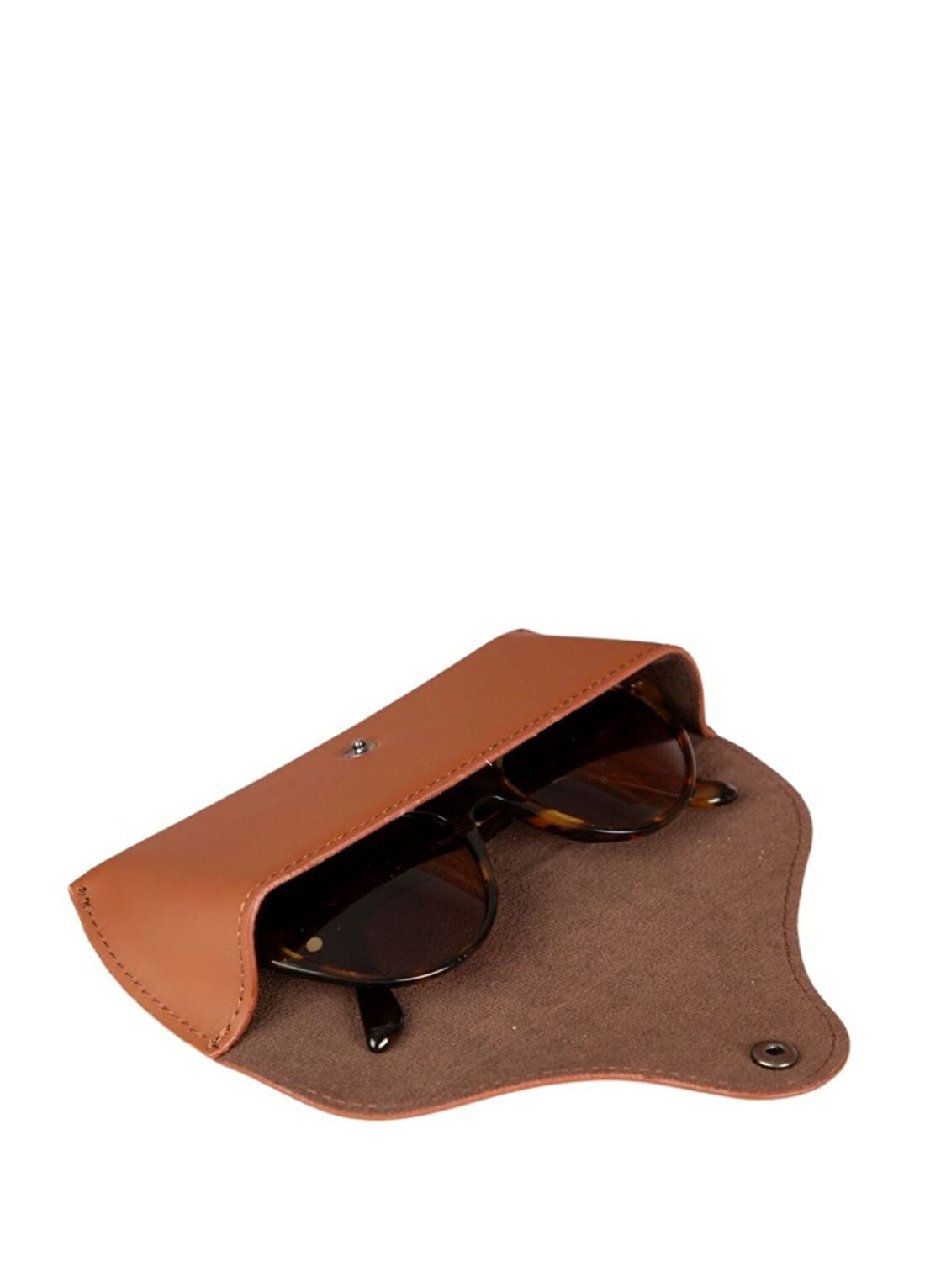 Bloominbag Capri Camel Tan Deri Gözlük Kılıfı görsel 3