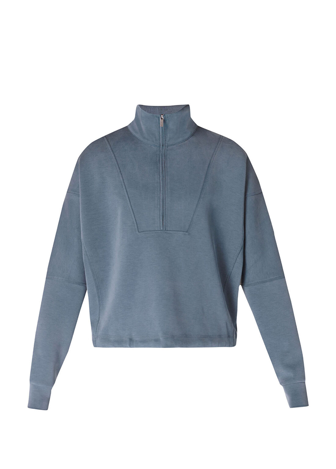 Sweaty Betty Sand Wash Funnel Neck Half Zip Mavi Kadın Sweatshirt