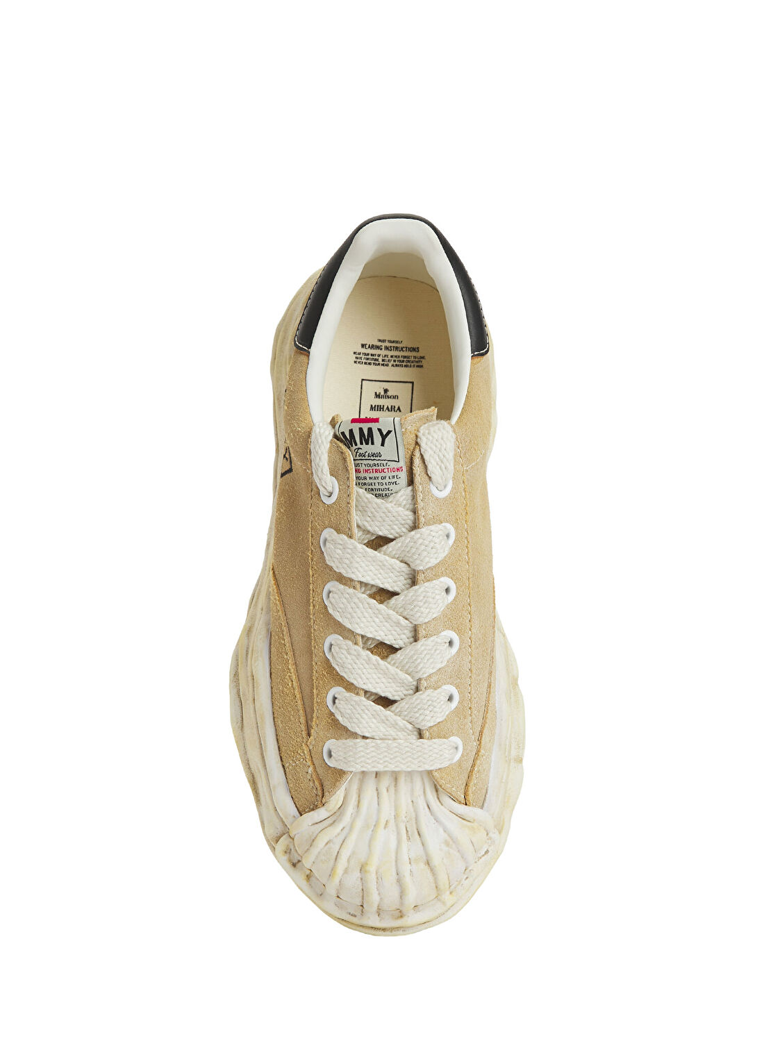 Maison Mihara Yasuhiro Blakey Beyaz Erkek Deri Sneaker görsel 4