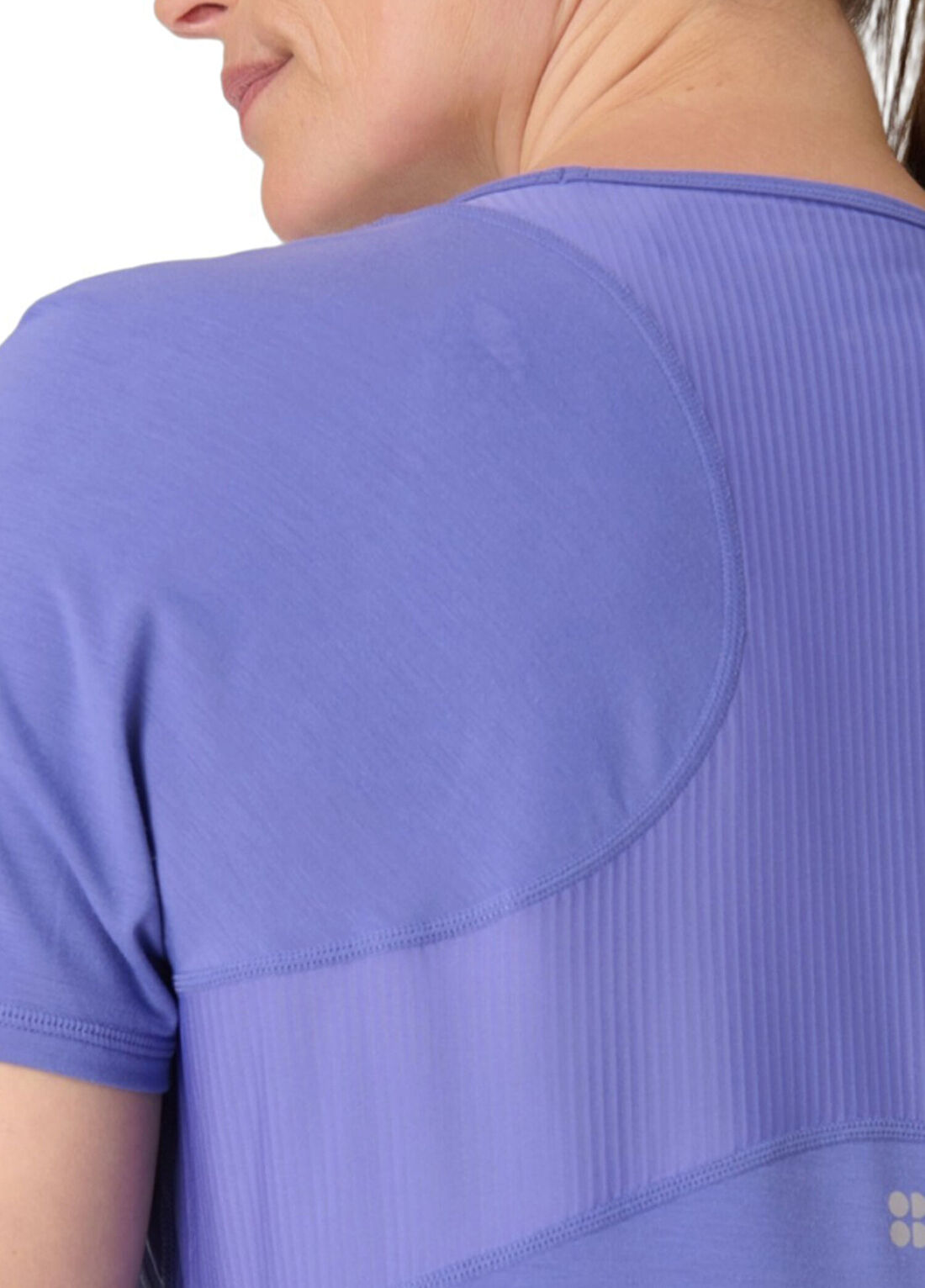 Sweaty Betty Breathe East Mesh Mor Kısa Kollu Kadın T-Shirt görsel 2