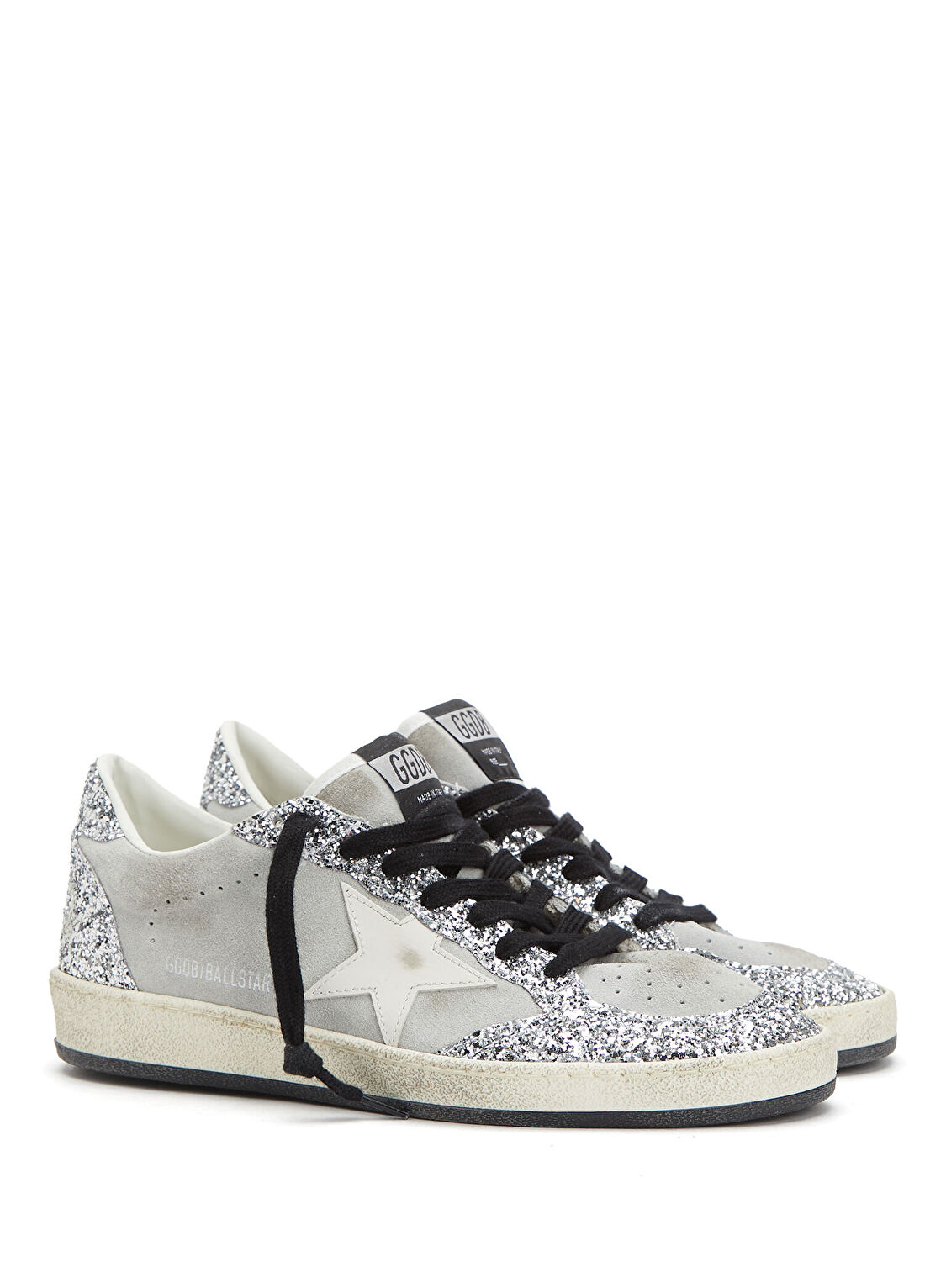 Golden Goose Ball Star Silver Kadın Süet Sneaker görsel 2