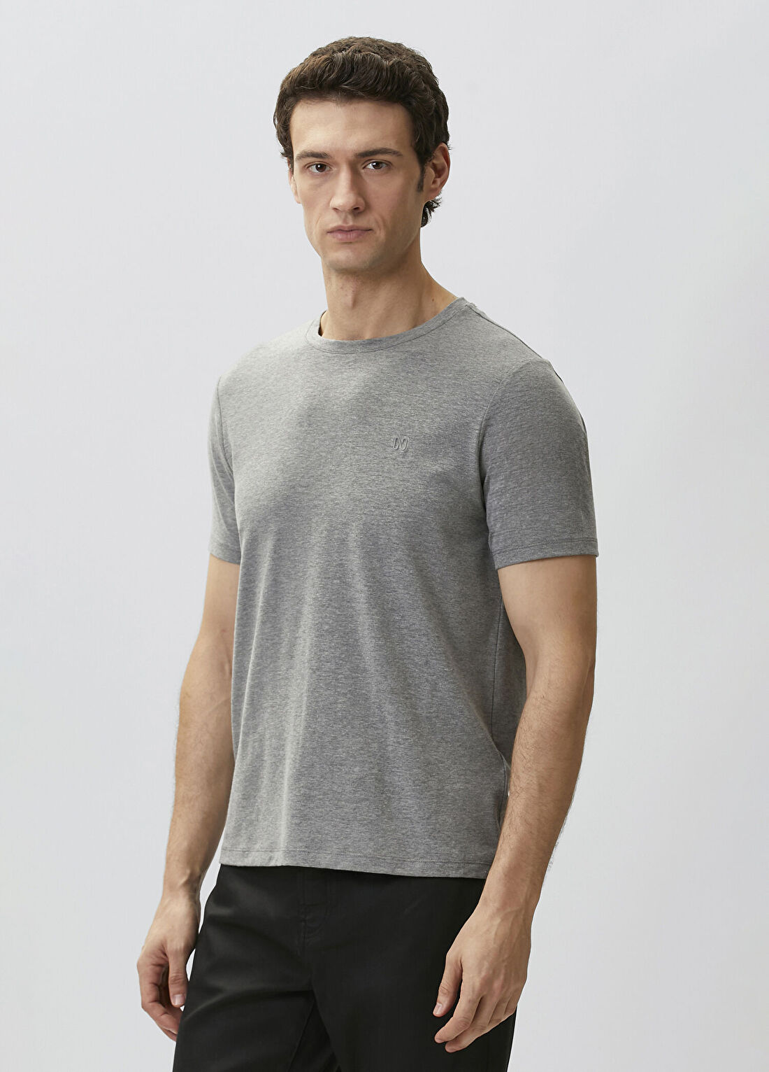 Network Gri Melanj Basic T-shirt görsel 4