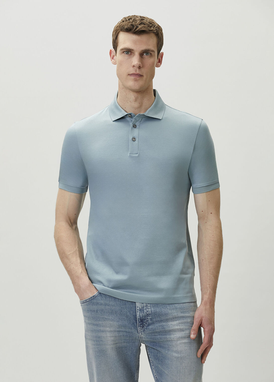 Boss Perry Açık Mavi Polo Yaka T-shirt