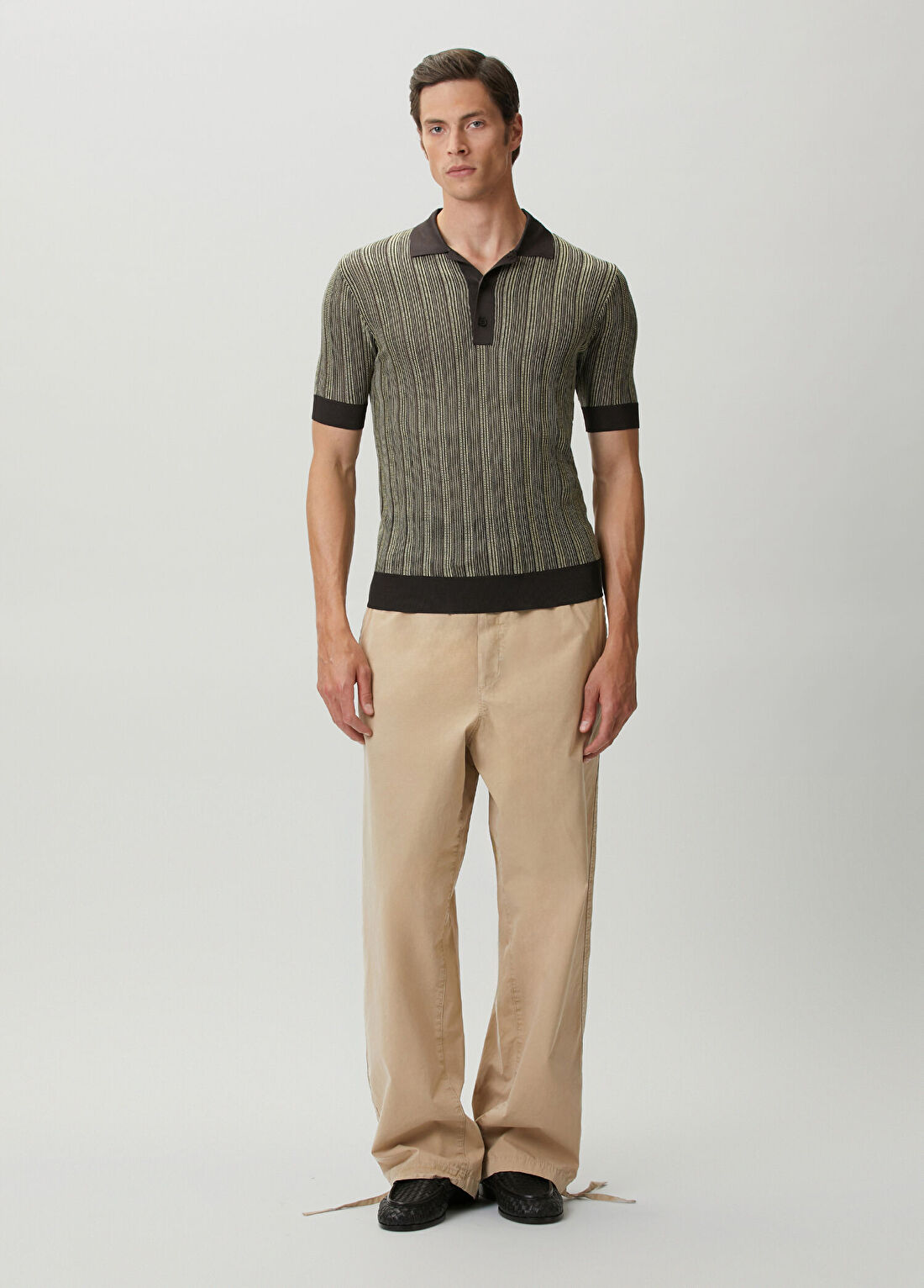 Ferragamo Bej Beli Kordonlu Pantolon