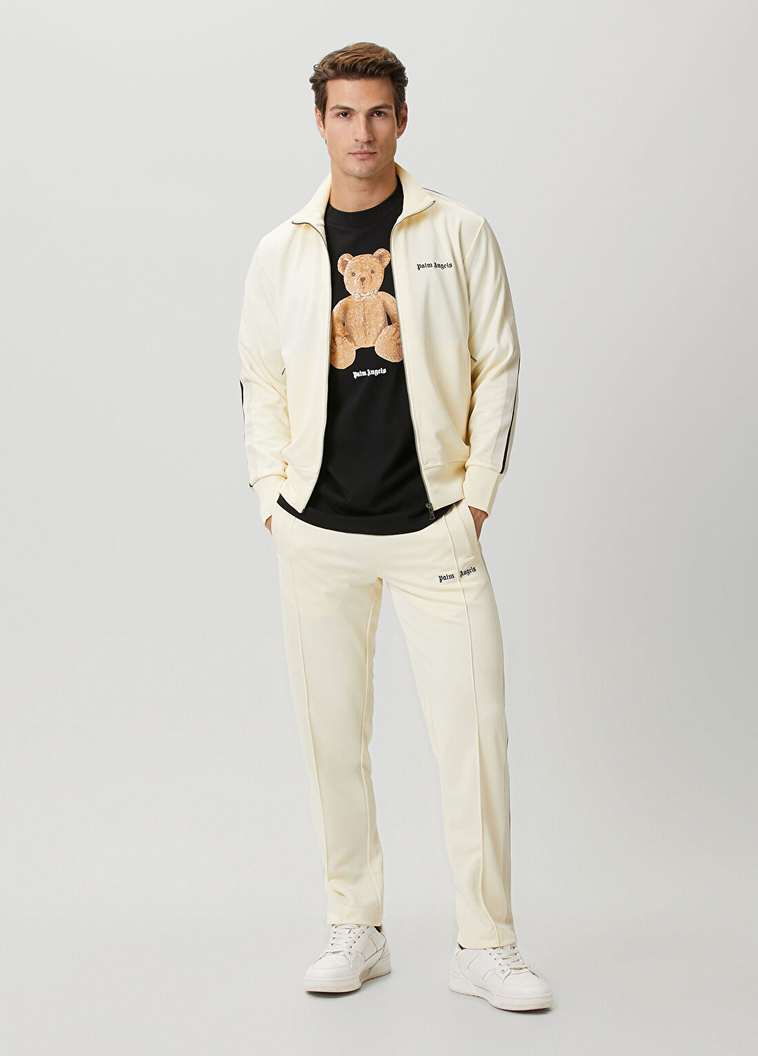 Palm Angels Ekru Sweatshirt görsel 2