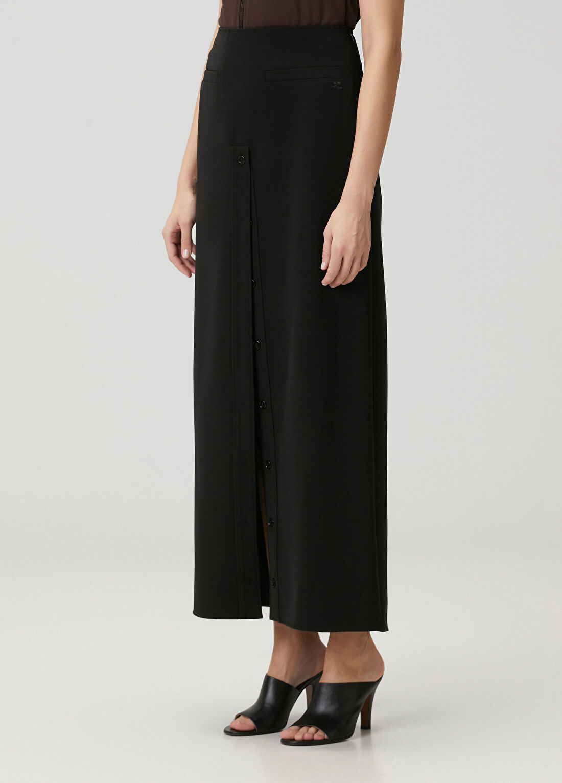 Courreges Siyah Maksi Etek görsel 3