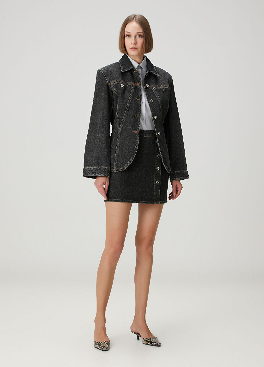 IRO Iloan Koyu Lacivert Denim Ceket görsel 2