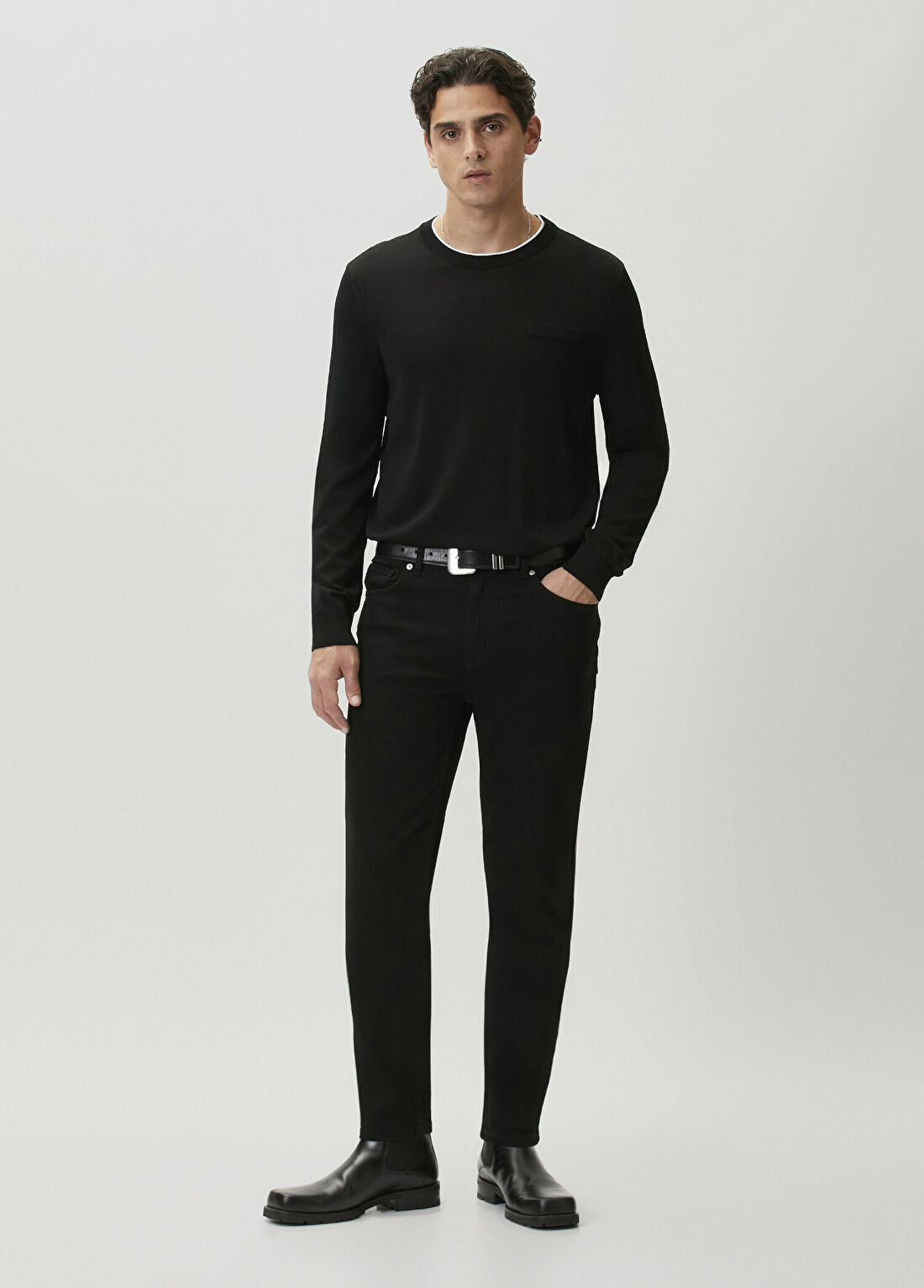 Academia Slim Fit Siyah Jean Pantolon
