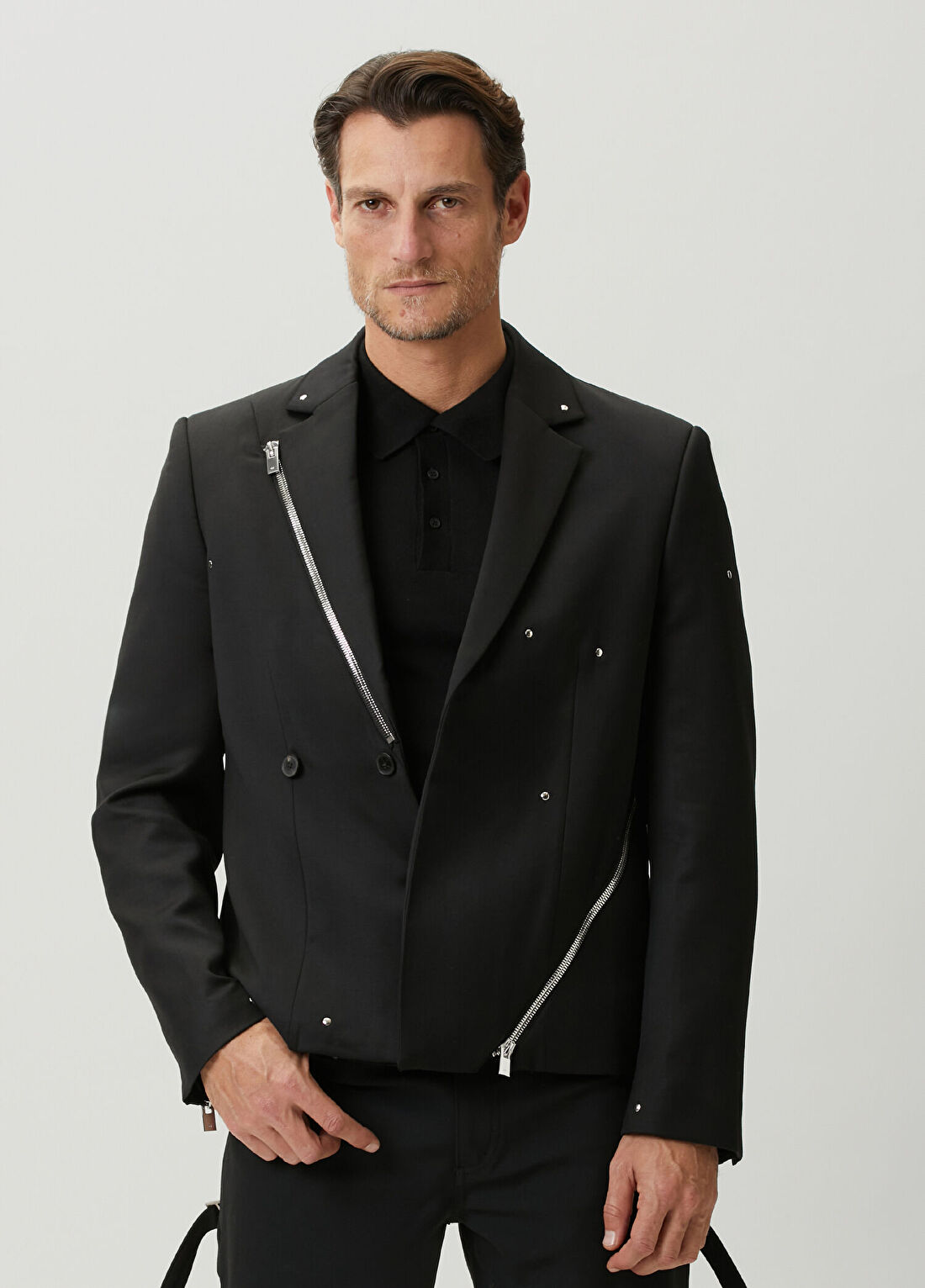 Heliot Emil Tailored Lucent Siyah Yün Ceket