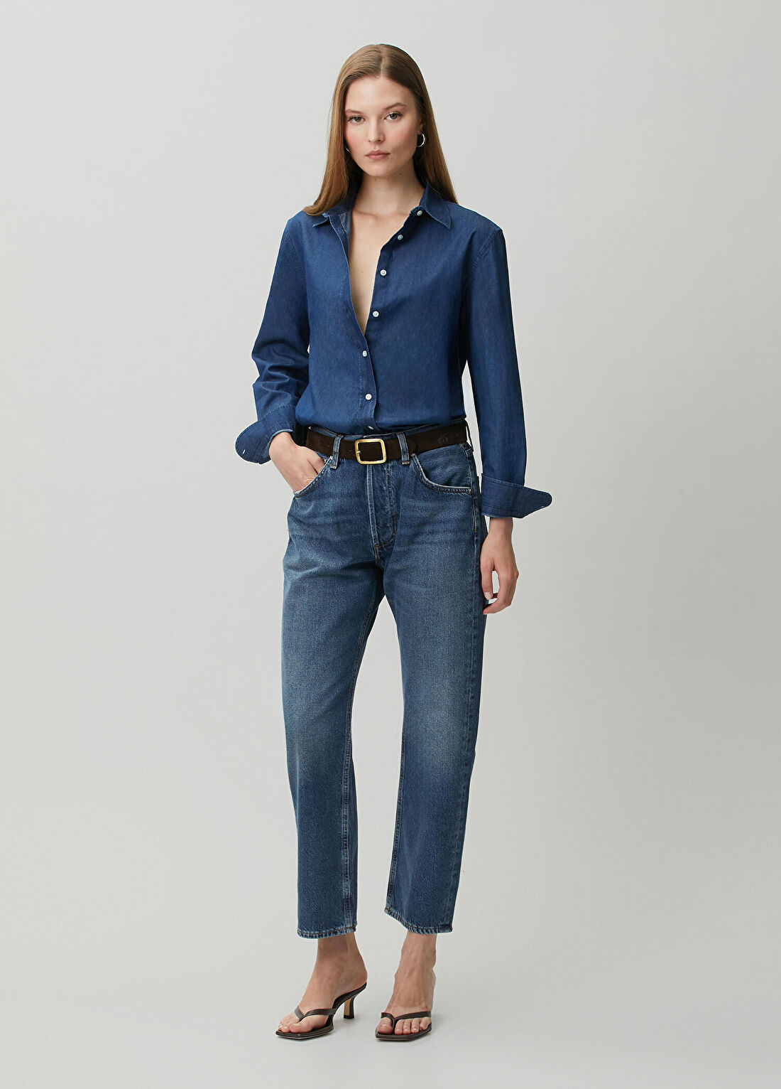Citizens Of Humanity Winslow Mavi Crop Boyfriend Jean Pantolon