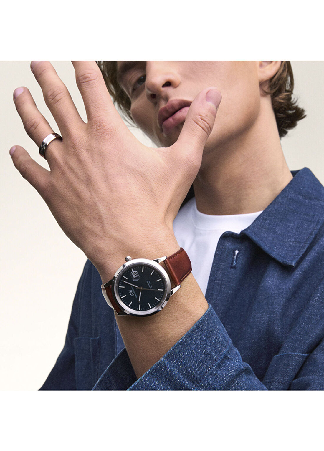 Daniel Wellington DW00600755 Iconic St Mawes Kahverengi Deri Erkek Kol Saati görsel 2