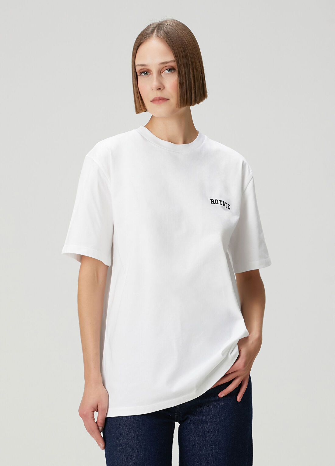 Rotate Casual Beyaz T-shirt görsel 3