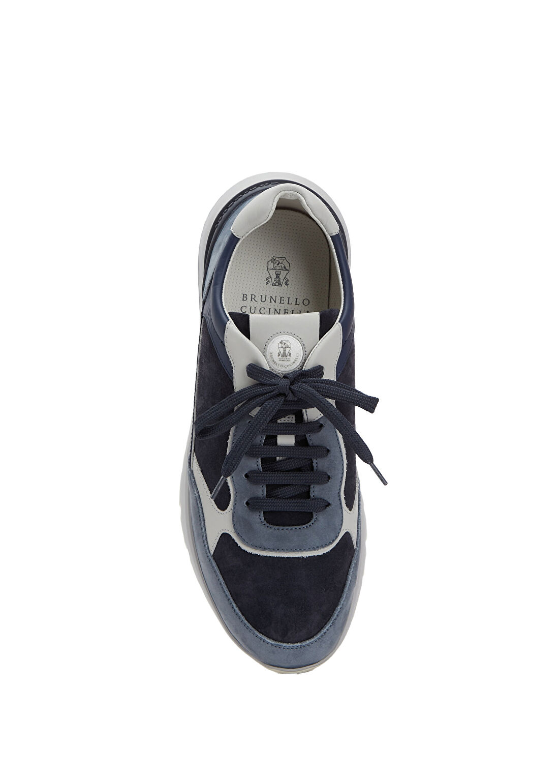 Brunello Cucinelli Lacivert Erkek Deri Sneaker görsel 4