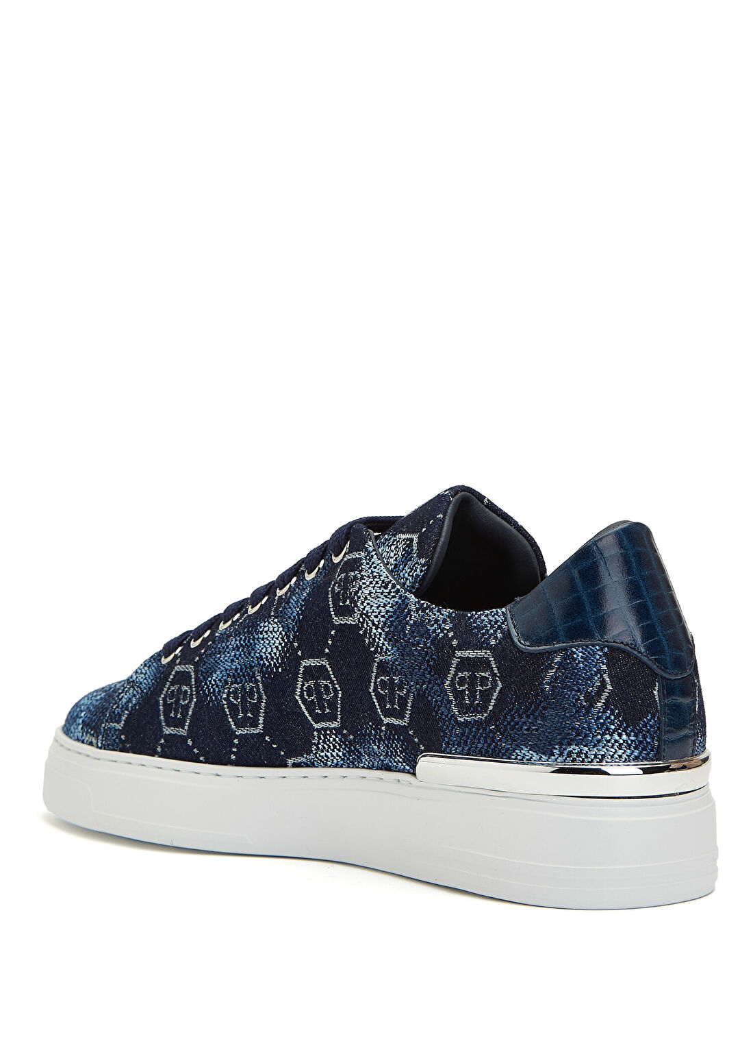 Philipp Plein Lacivert Erkek Denim Sneaker görsel 3