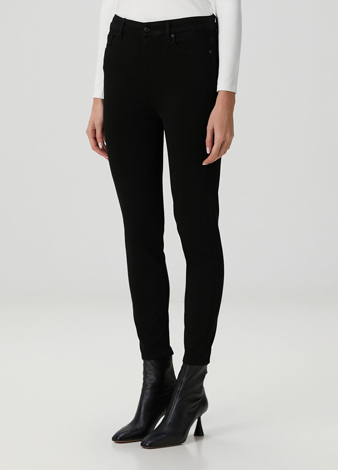 7 For All Mankind Siyah Jean Pantolon görsel 3