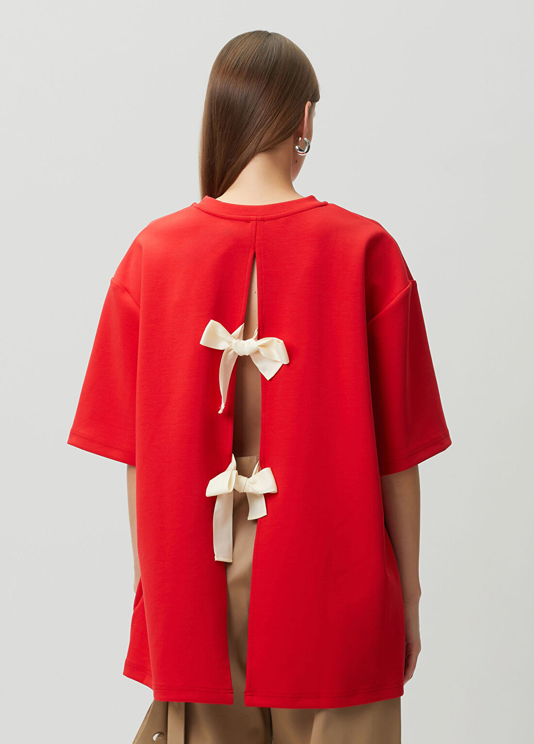 The Garment TG Bow Tee Kırmızı T-shirt görsel 4