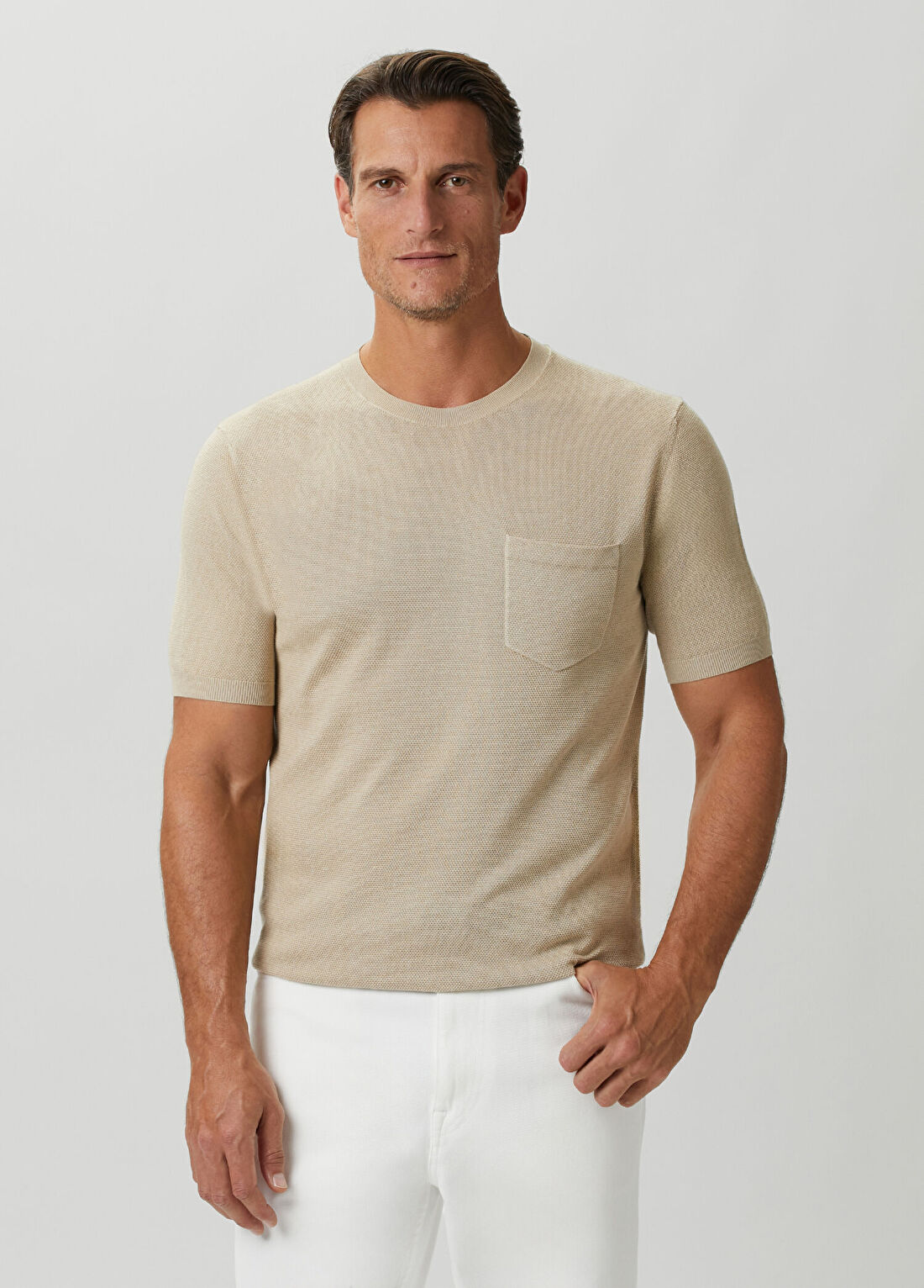 Ralph Lauren Purple Label Bej İpek Triko