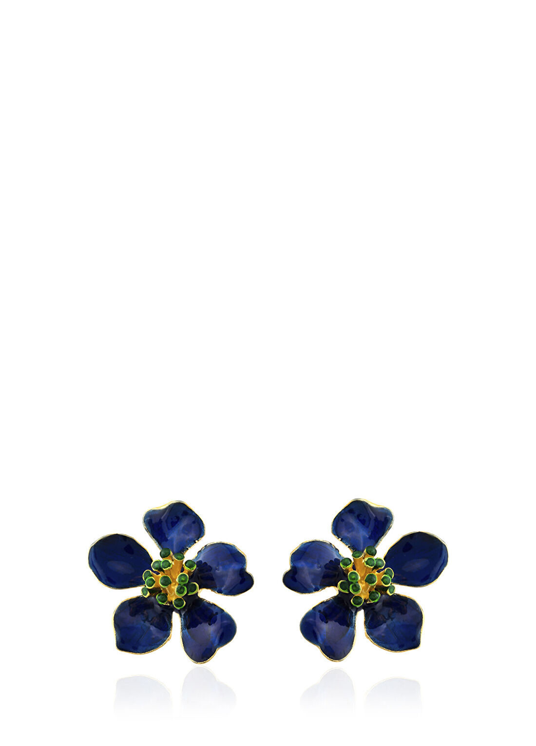 Milou Jewelry Cherry Blossom Çiçek 22 Ayar Altın Kaplama Kadın Küpe