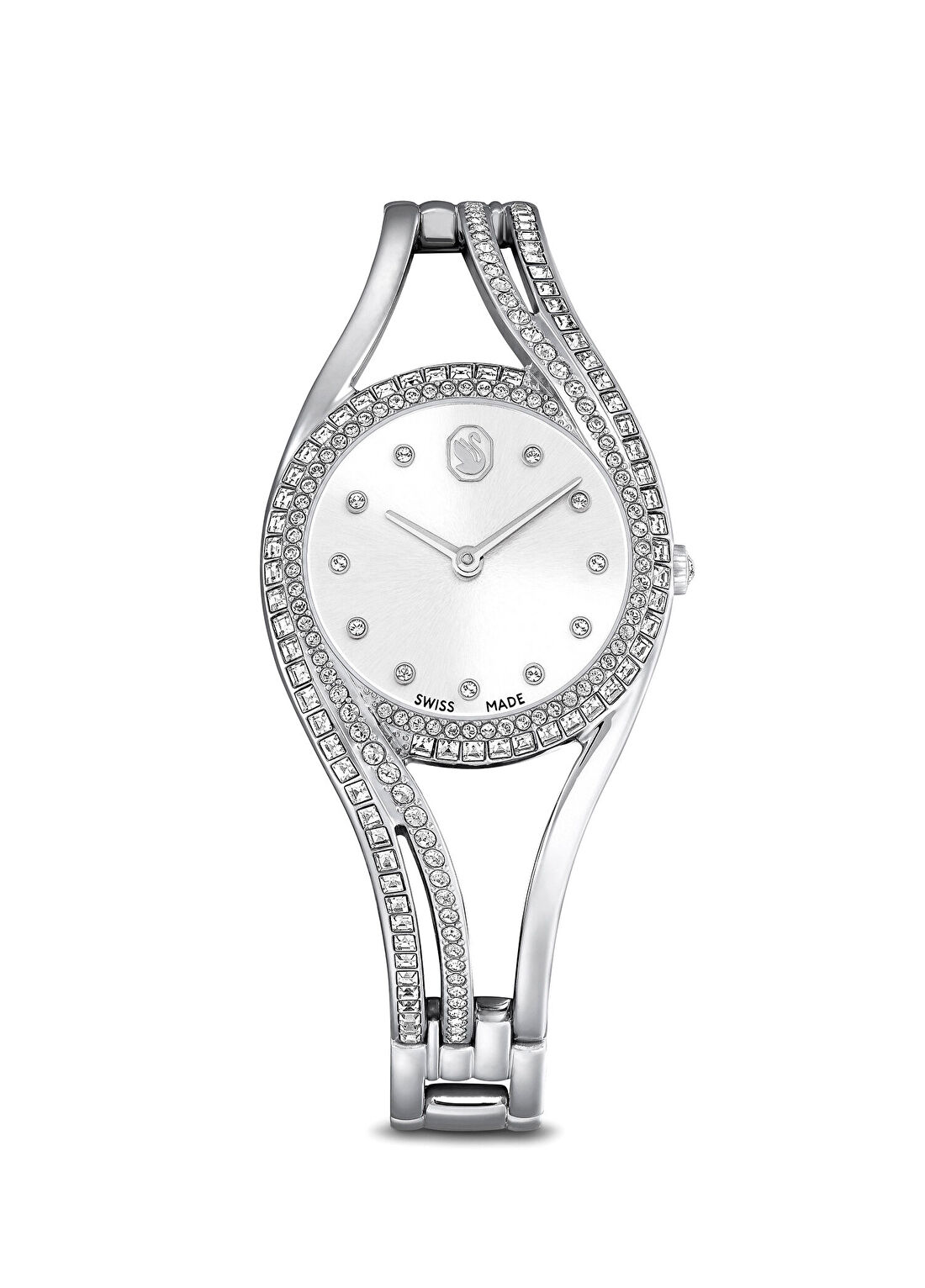 Swarovski Hyperbola Bangle Mb Sts White Sts Metalik Kadın Kol Saati 5689432