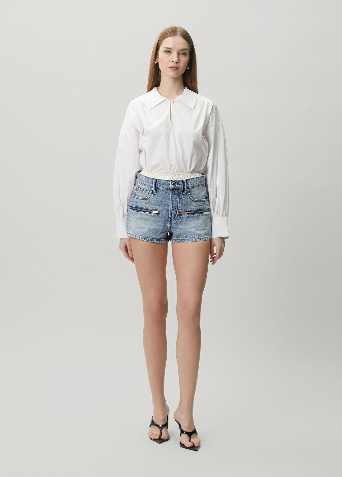 Alexander Wang Mavi Denim Şort