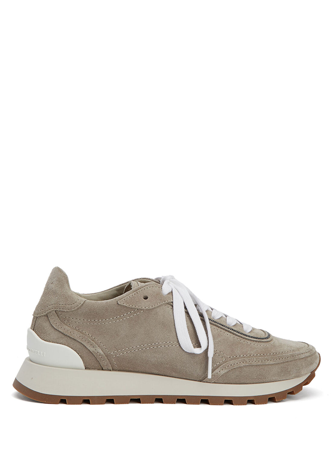 Brunello Cucinelli Vizon Kadın Süet Sneaker
