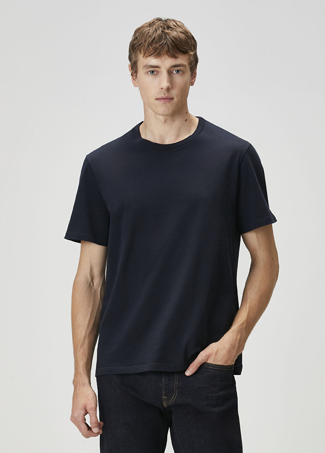 Jil Sander Lacivert Logo Detaylı T-shirt