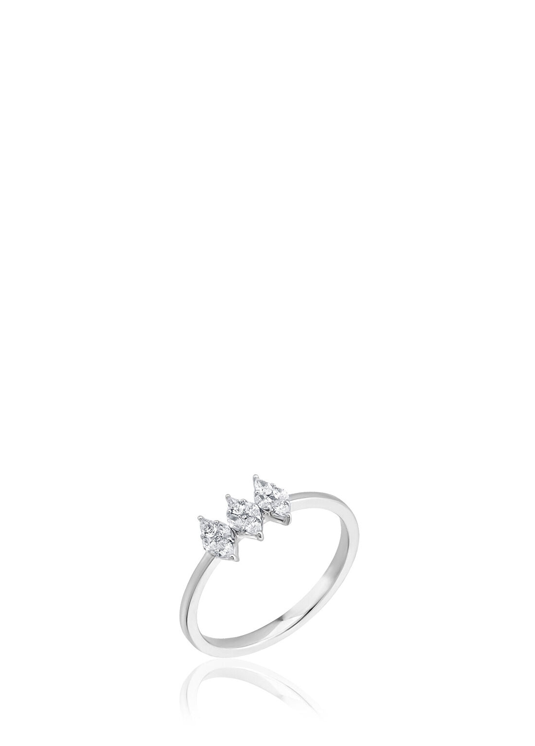 Mevaris Modern Silver Kadın Altın Yüzük görsel 2