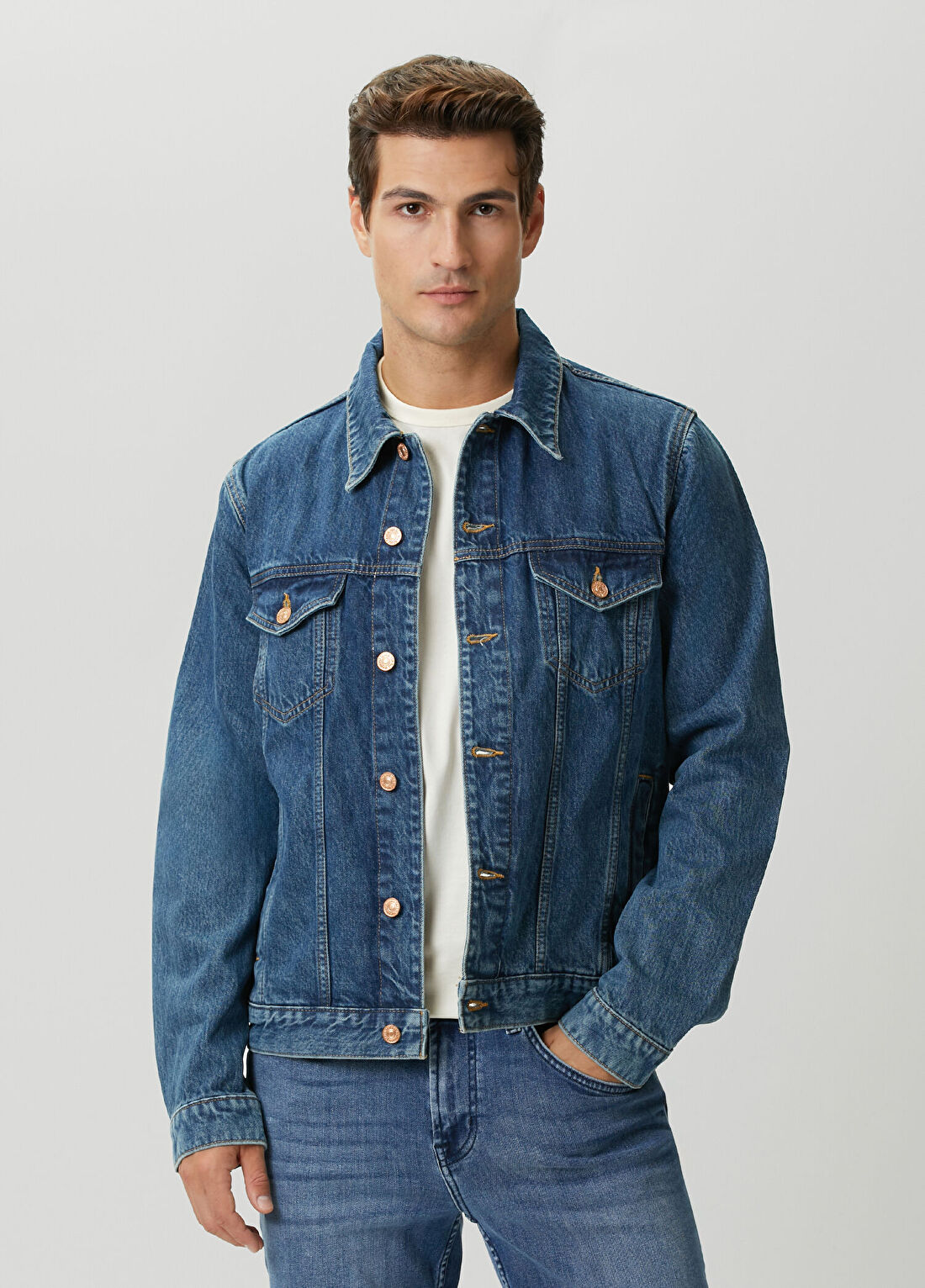7 For All Mankind Perfect Mavi Denim Ceket