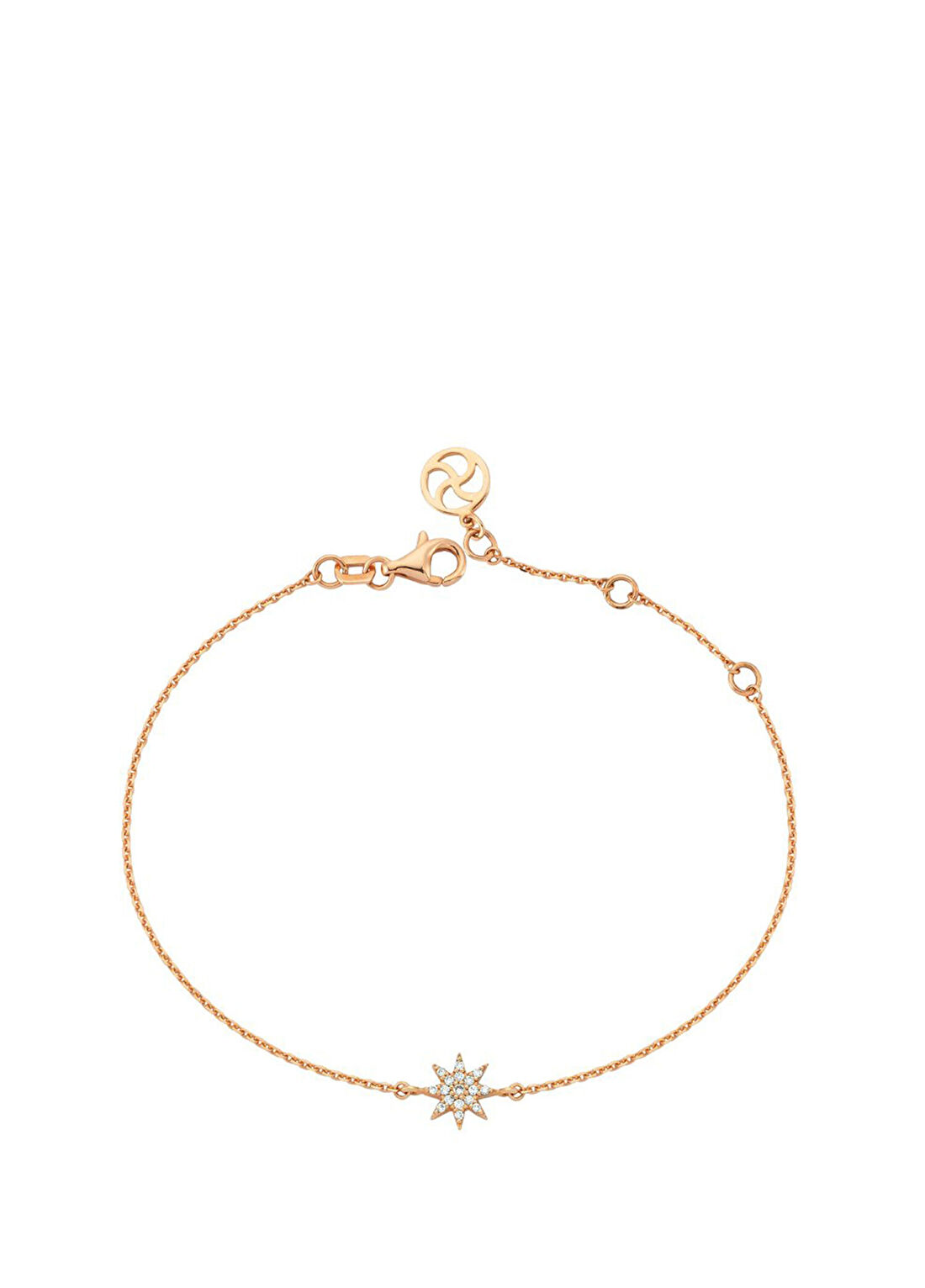 Bee Goddess Venus Star Pırlantalı Kadın Altın Bileklik