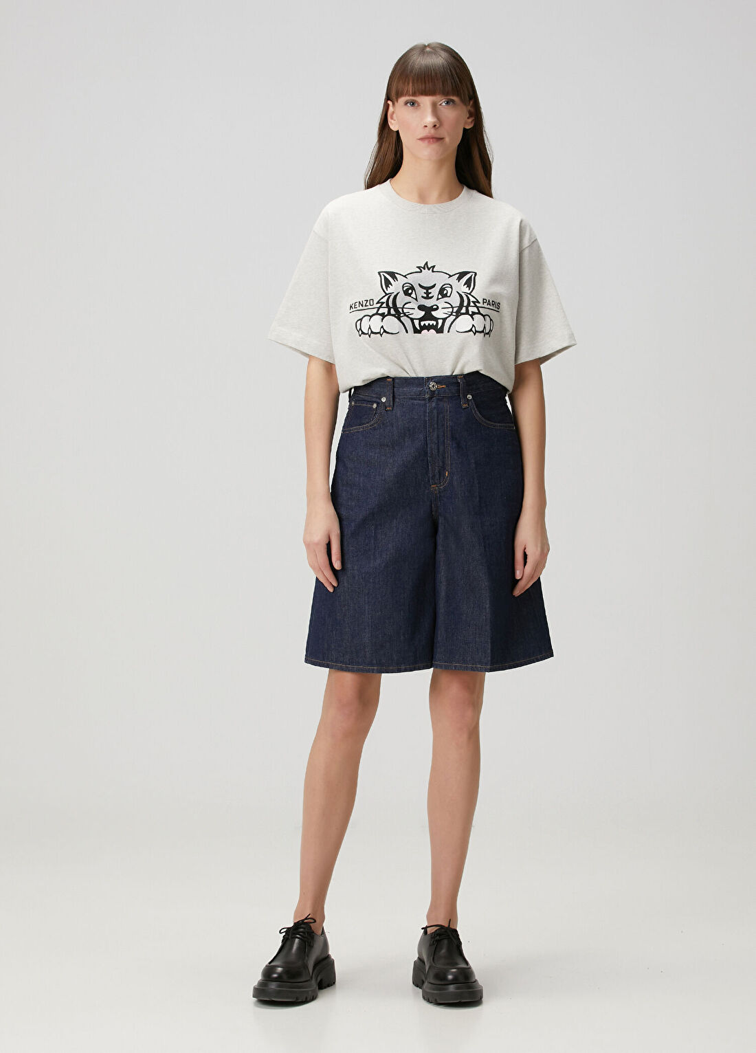 Kenzo Gots Happy Tiger Gri T-shirt görsel 2