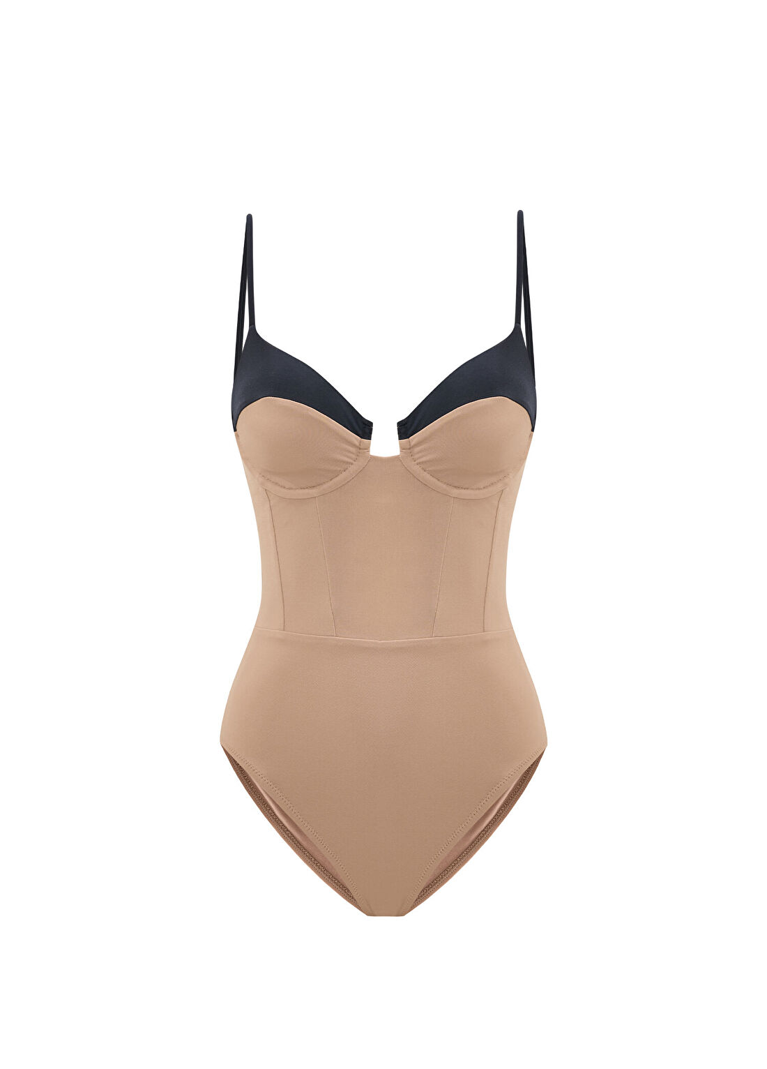 Bia Swimwear Auresea Mocha Çift Renk Balenli Kadın Mayo