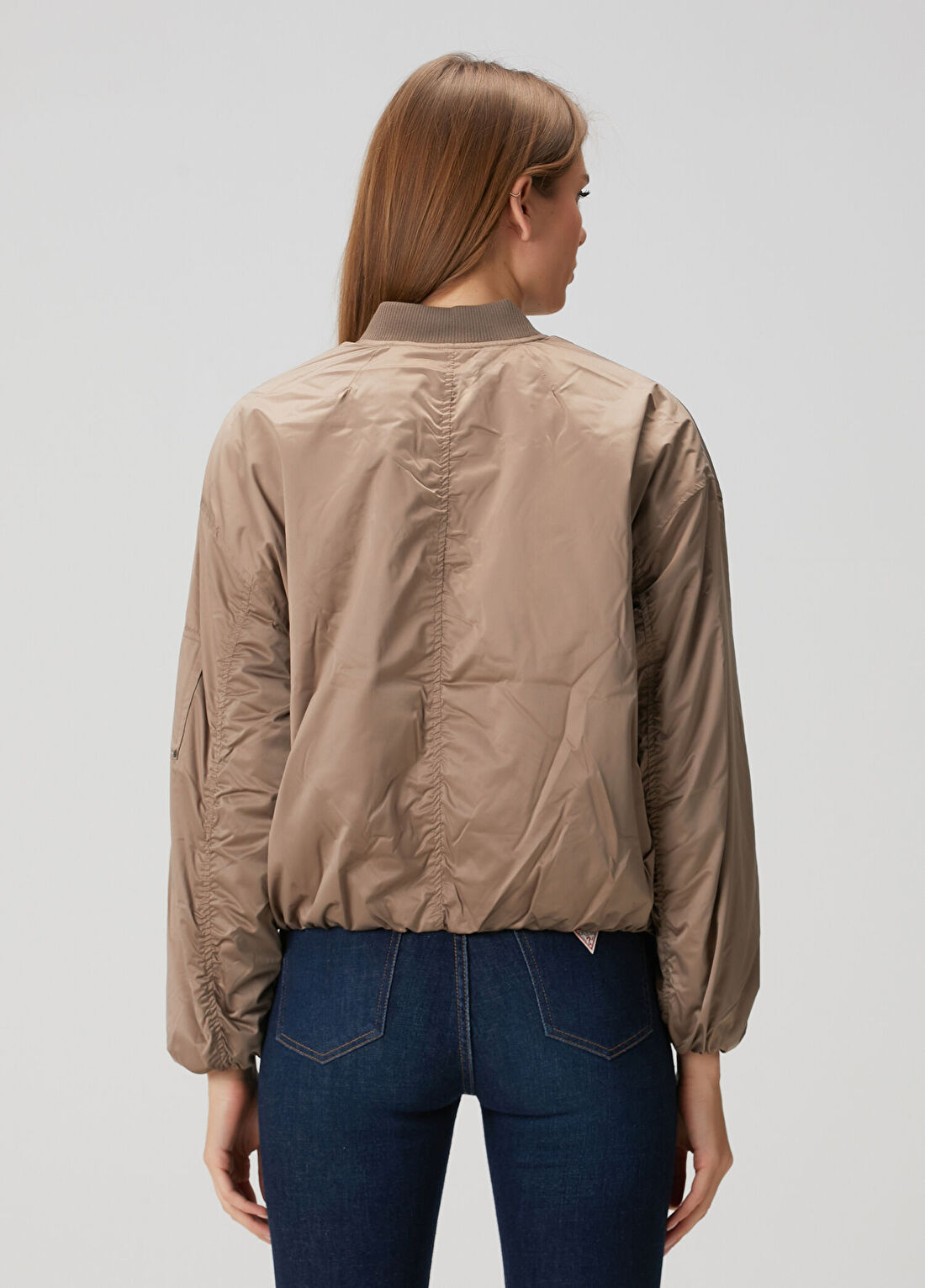 Guess Lorraine Bej Bomber Ceket görsel 4