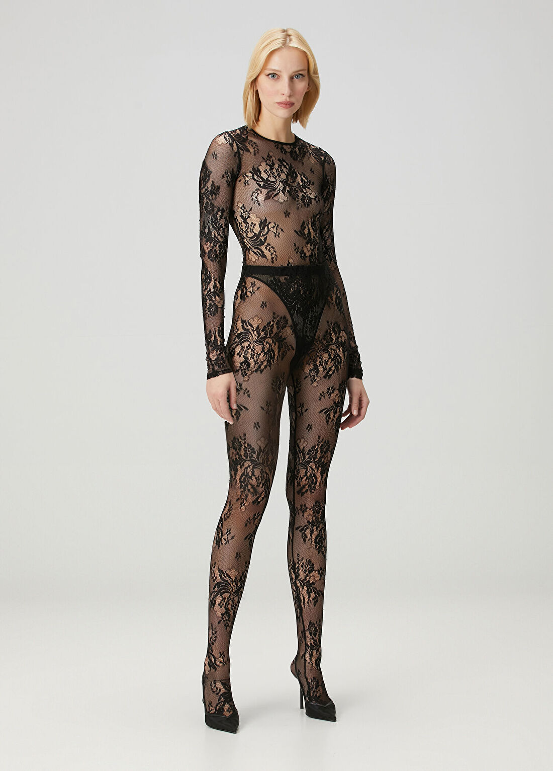 Wardrobe Nyc Siyah Dantel Tayt