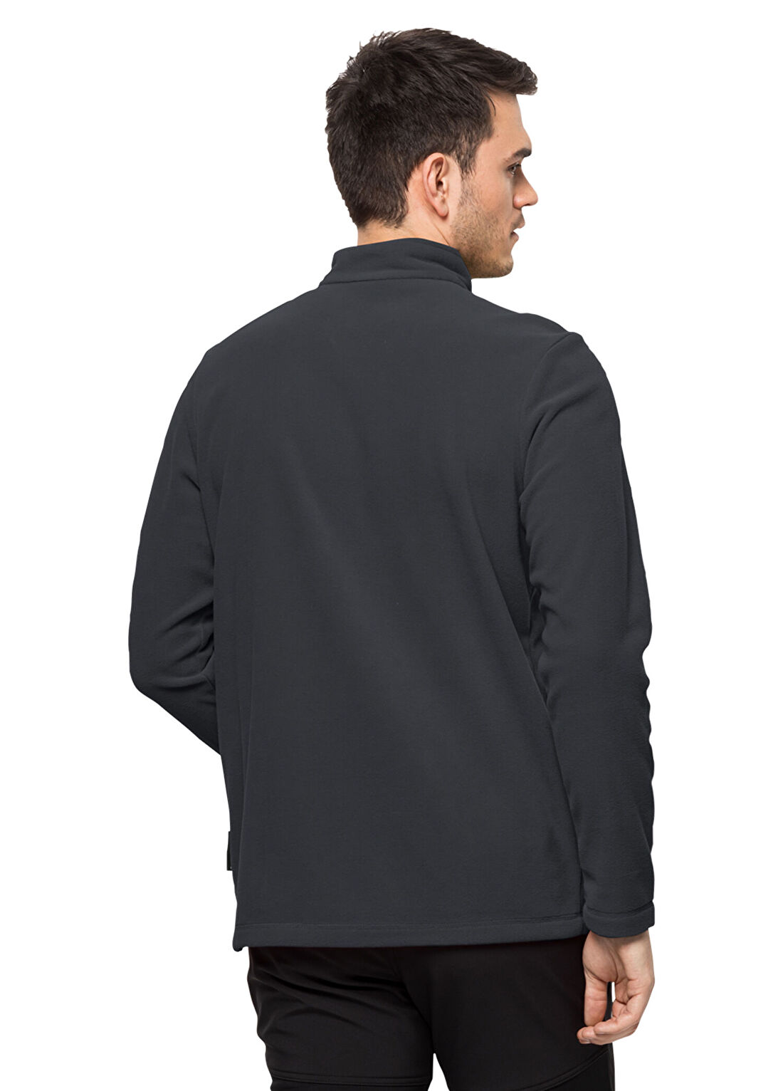 Jack Wolfskin Taunus M Antrasit Yarım Fermuarlı Uzun Kollu Erkek Polar görsel 3