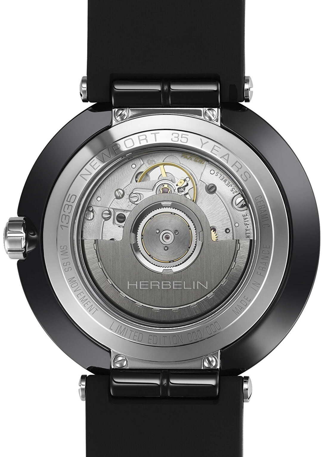Herbelin Newport Automatic 35th Anniversary 1335CRN04 Ceramic Erkek Kol Saati görsel 4
