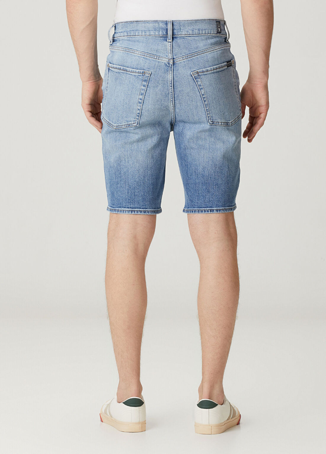 7 For All Mankind Mavi Denim Şort görsel 3