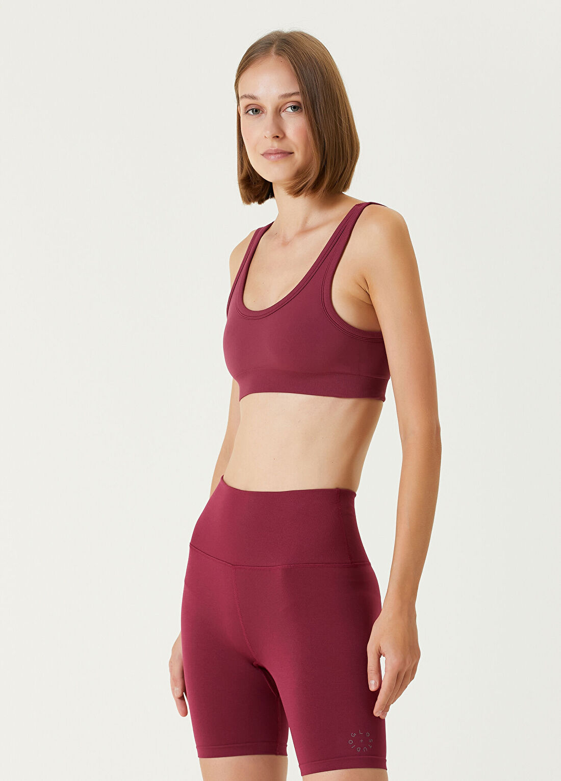 Glo Studio Nil Seamless Bordeaux Kadın Bra Spor Sütyeni