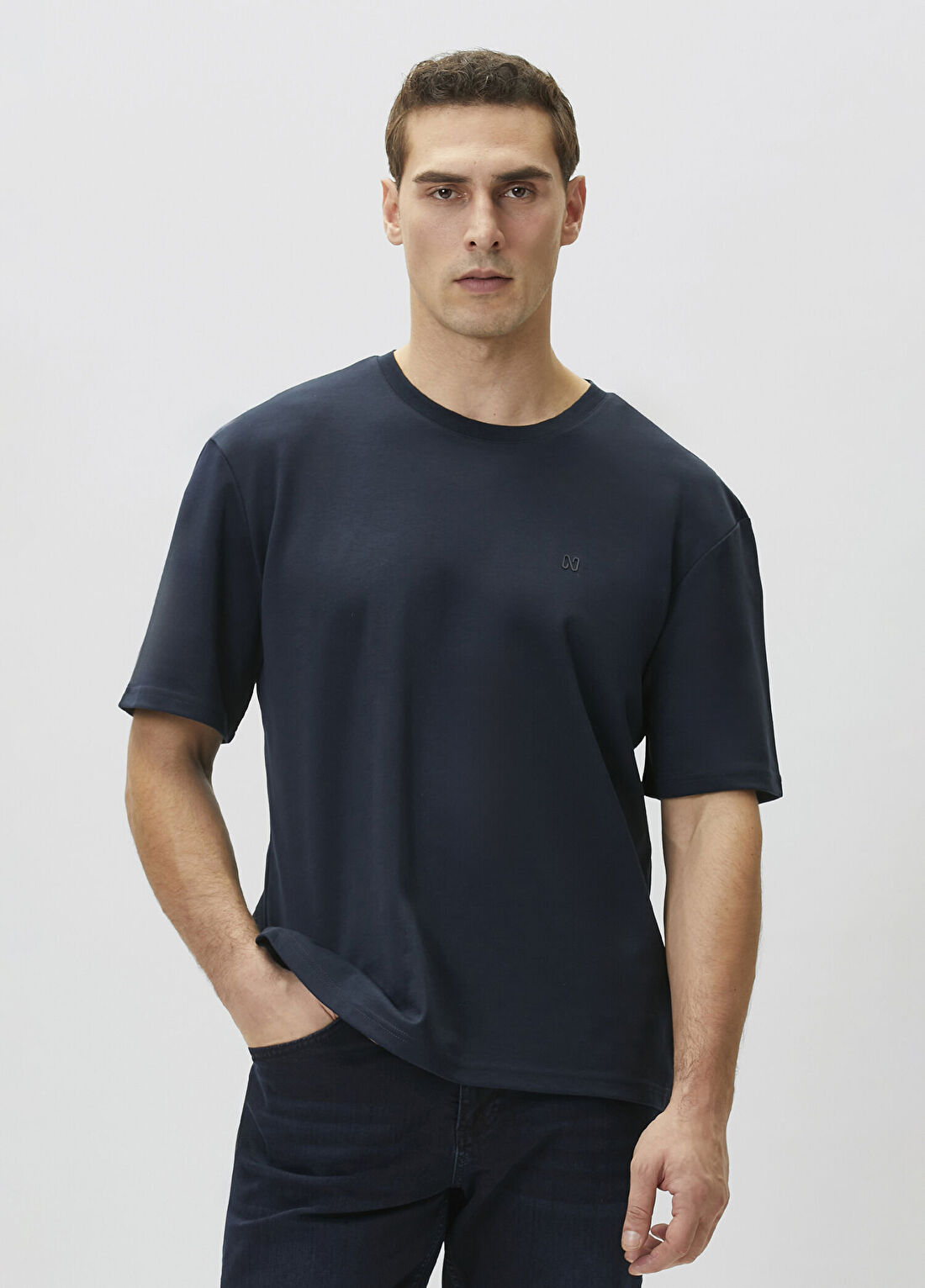 Network Lacivert Comfort Fit T-shirt görsel 3