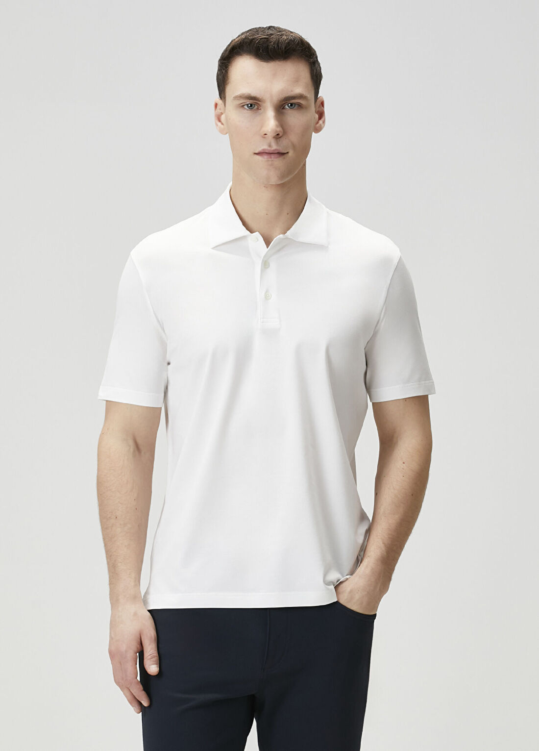 Herno Beyaz Polo Yaka T-shirt