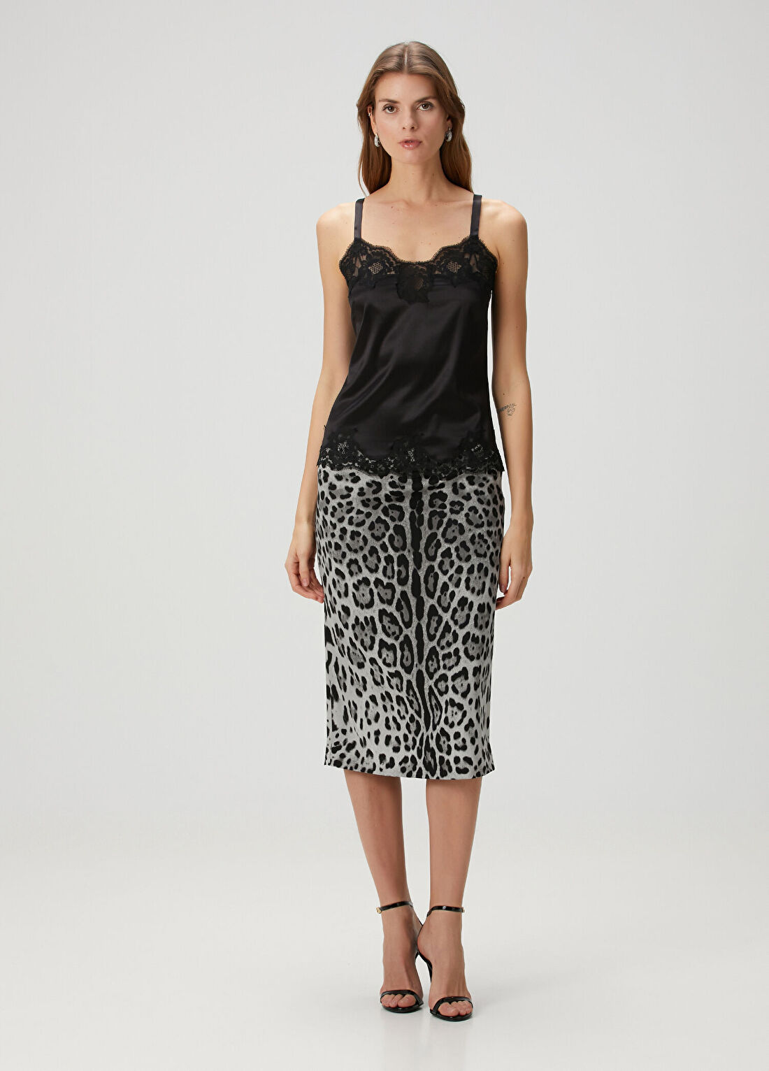 Dolce&Gabbana Siyah İpek Atlet görsel 2