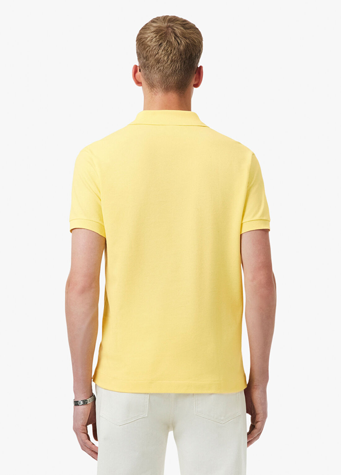 Lacoste Sarı Classic Fit Pamuklu Polo Yaka Kısa Kollu Erkek T-Shirt görsel 3