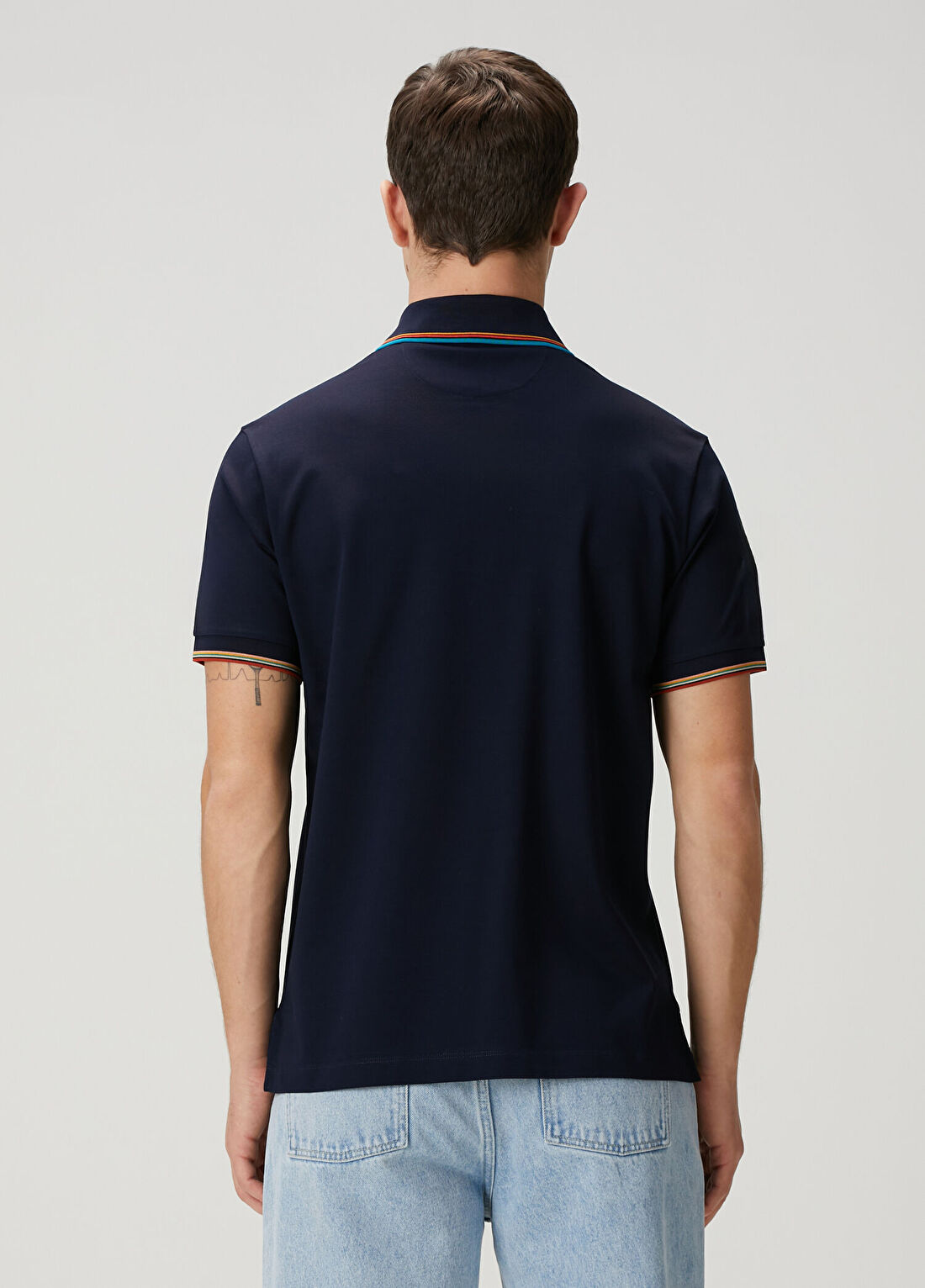 Paul Smith Lacivert Polo Yaka T-shirt görsel 4