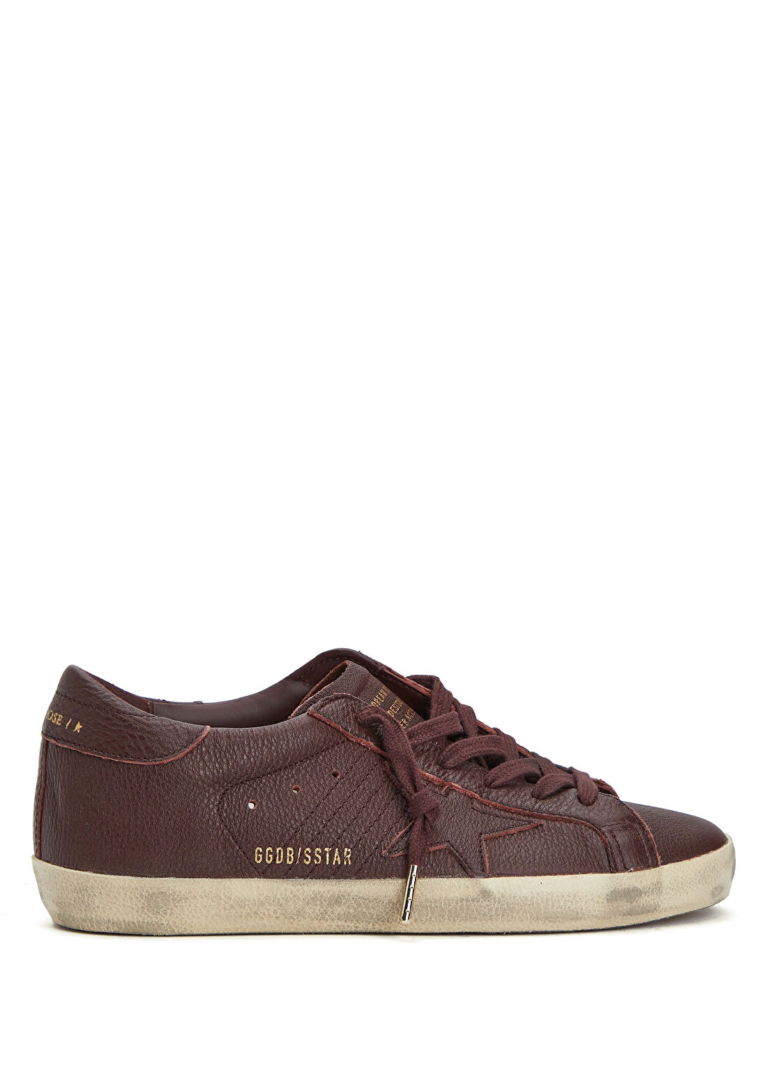 Golden Goose Super Star Bordo Kadın Deri Sneaker