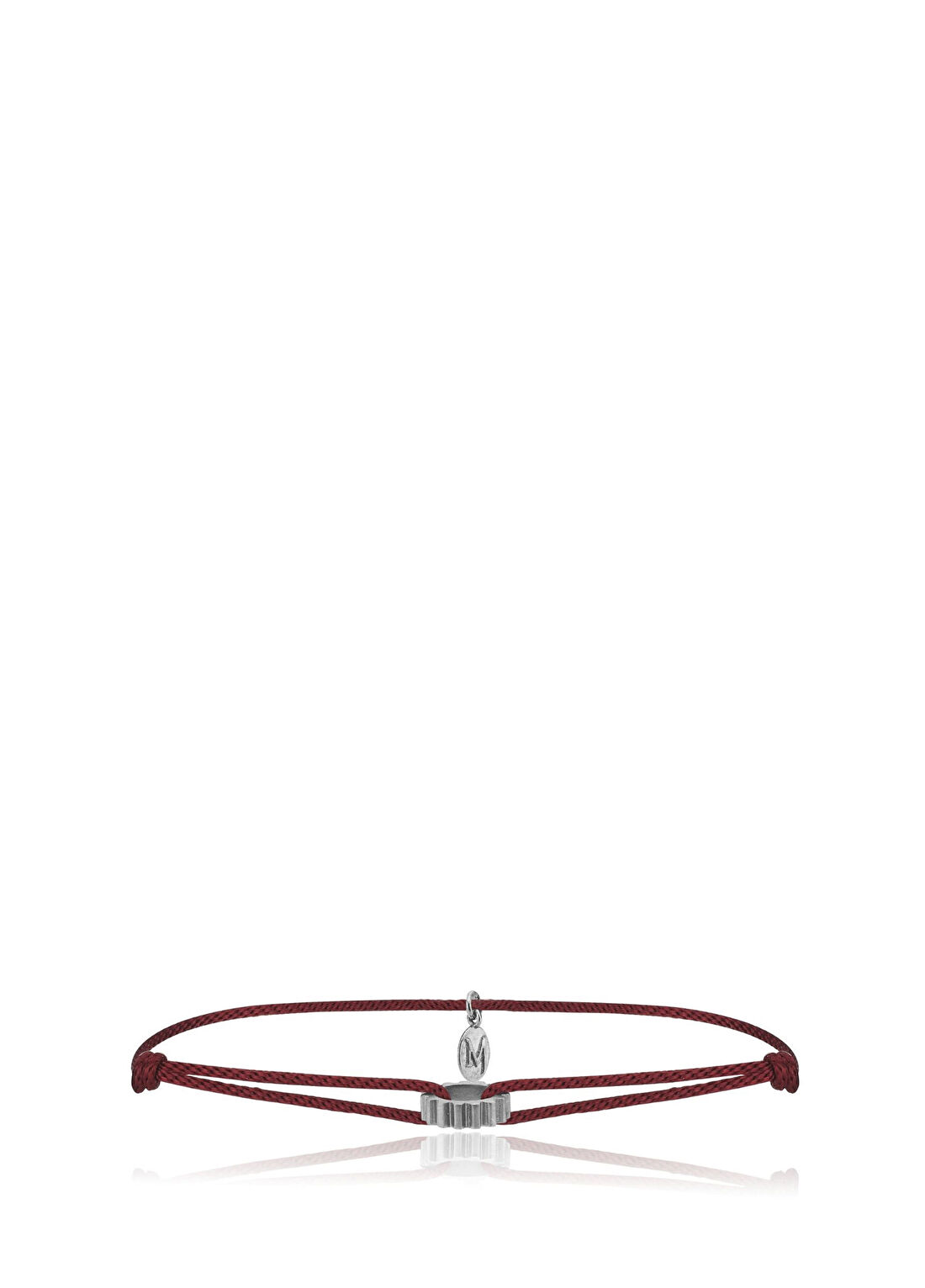 Melie Jewelry Notch 925 Ayar Gümüş İpli Erkek Bileklik