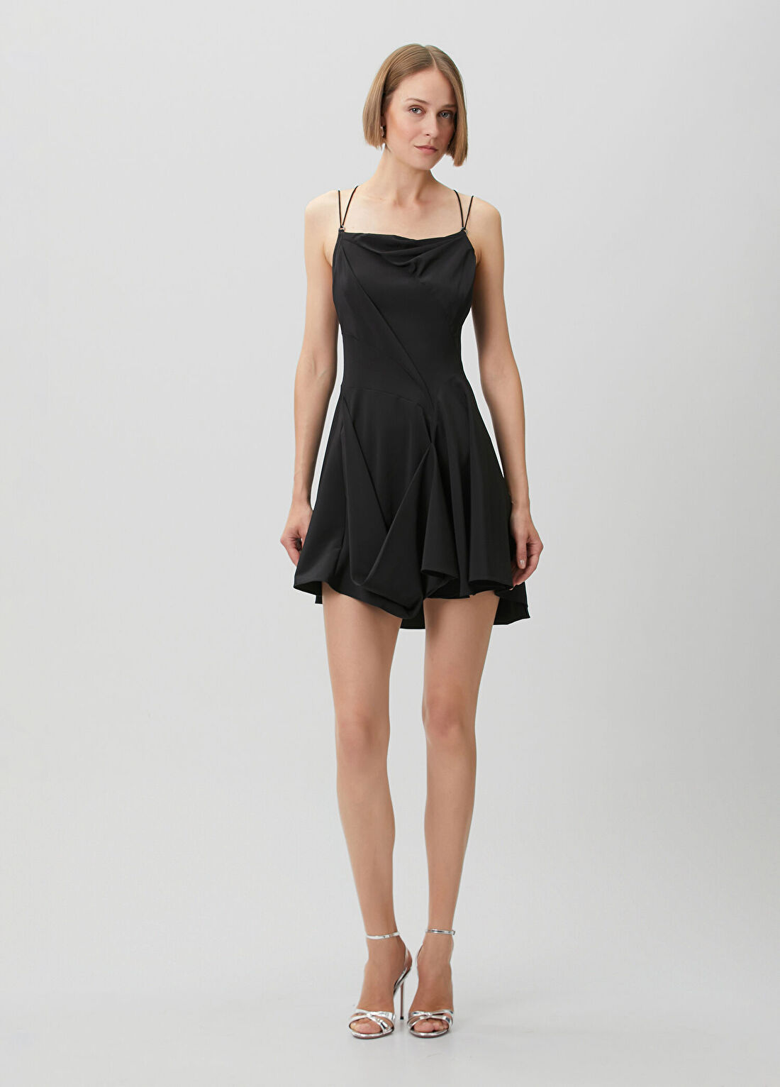 AllSaints Claire Siyah Mini Elbise