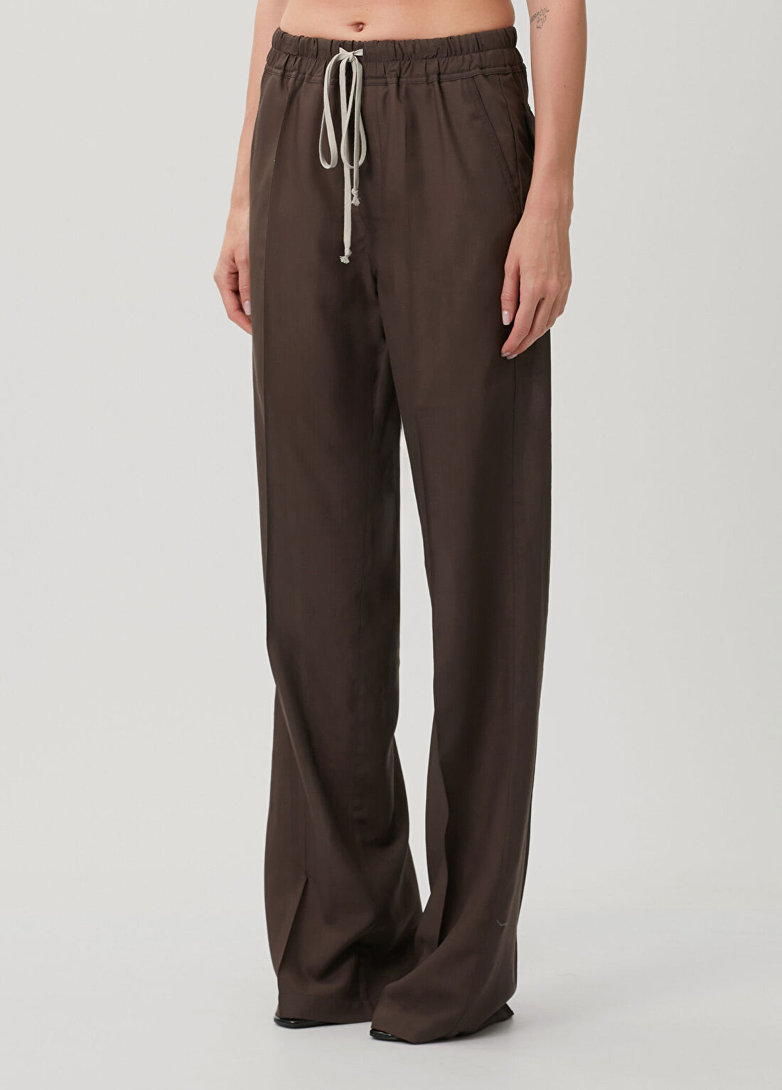 Rick Owens Kahverengi Yün Pantolon görsel 3