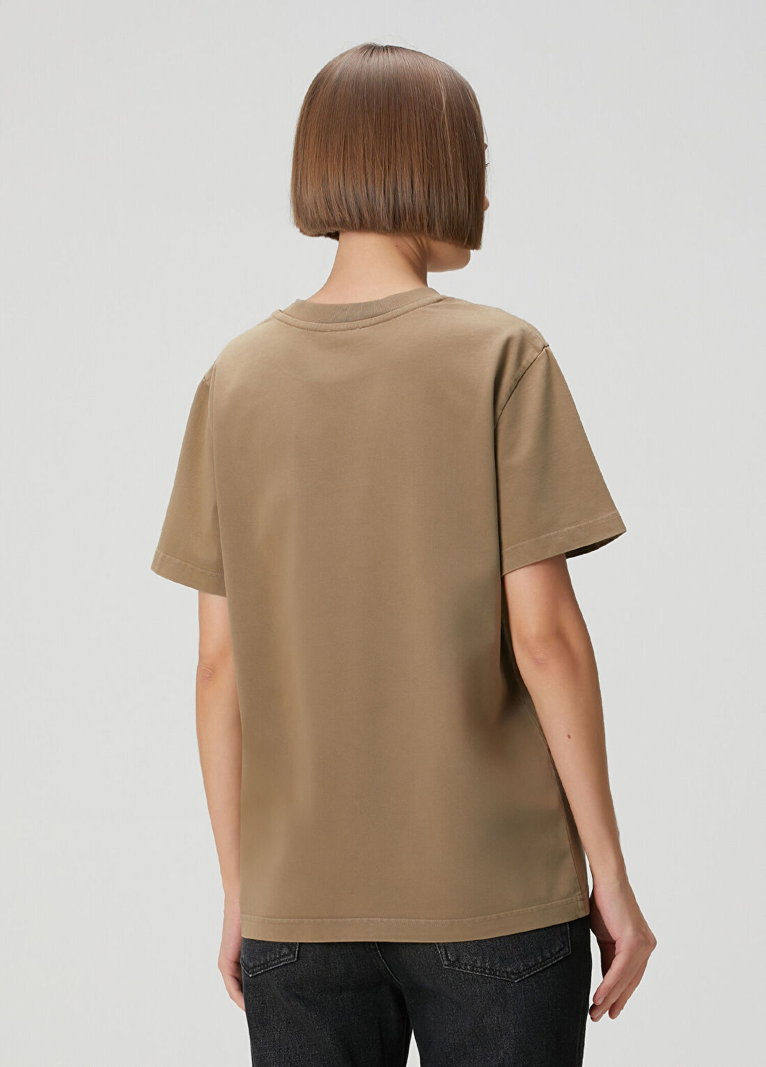 A.P.C. Haki Logolu T-shirt görsel 4